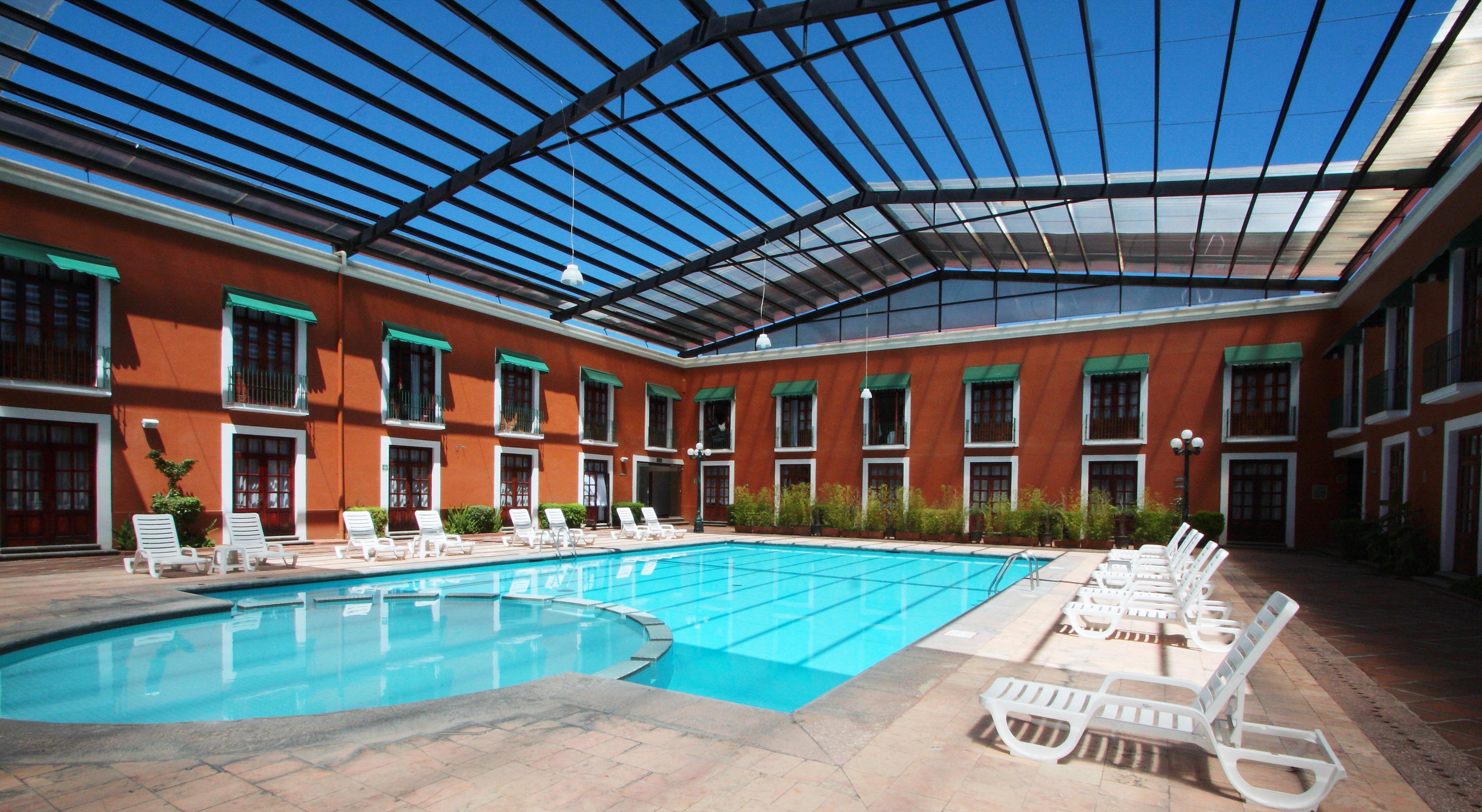 Vista Piscina Hotel Posada San Francisco Tlaxcala
