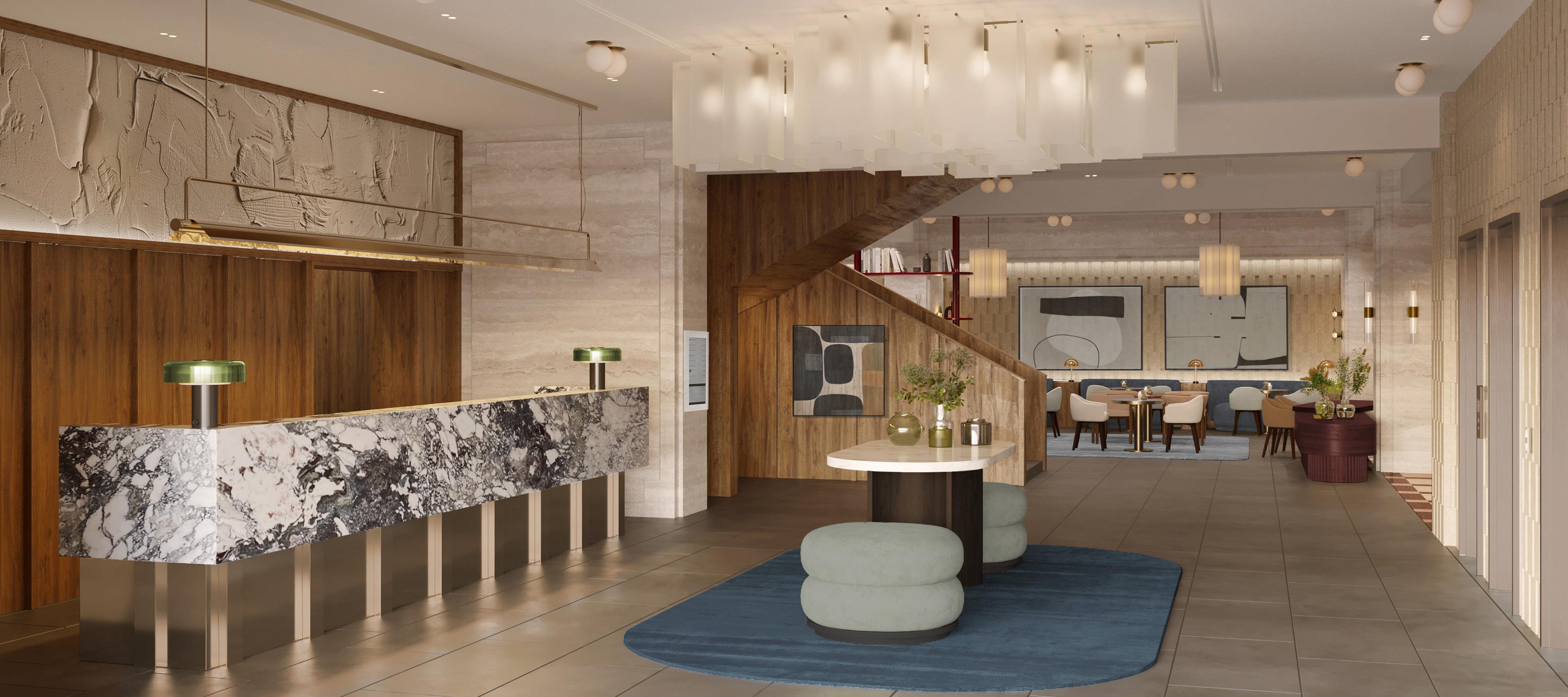 Vista Lobby Tivoli President Milano Hotel