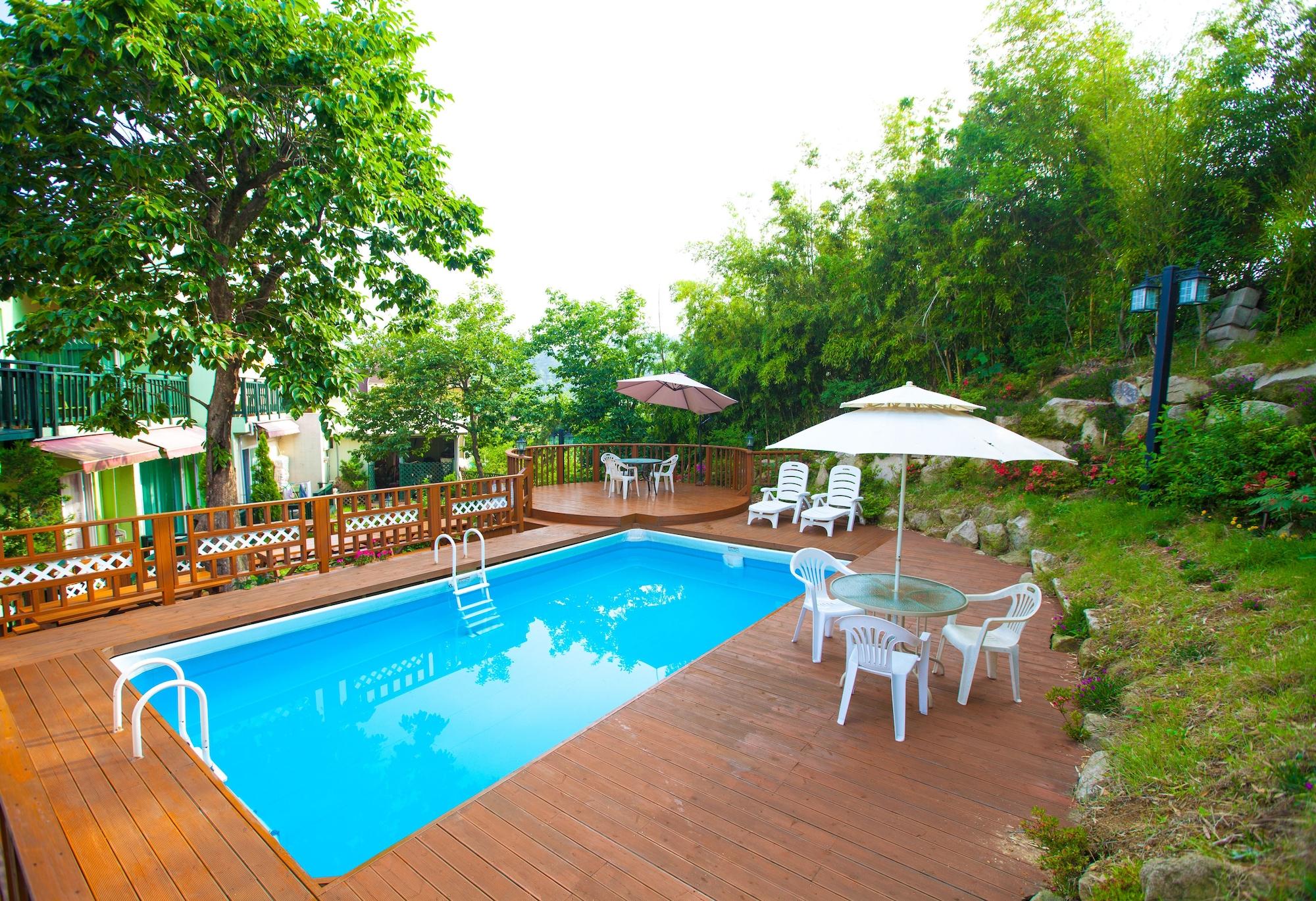 Vista Piscina Bellus Rose Pension Hotel