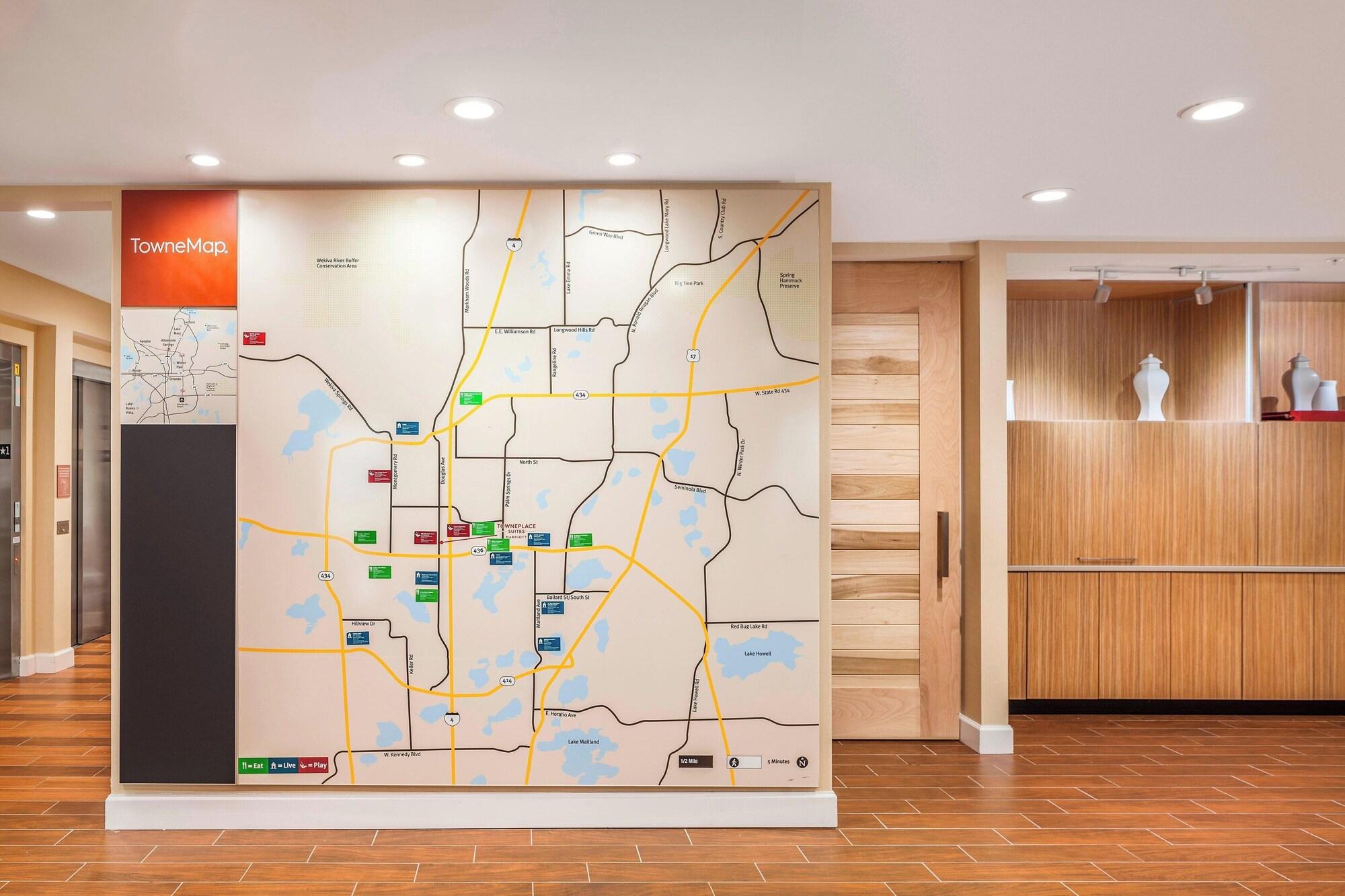 Vista Lobby TownePlace Suites by Marriott Orlando Altamonte Springs/Maitland