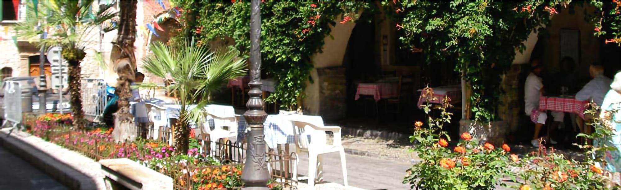 Vista Exterior Hôtel Restaurant Les Arcades