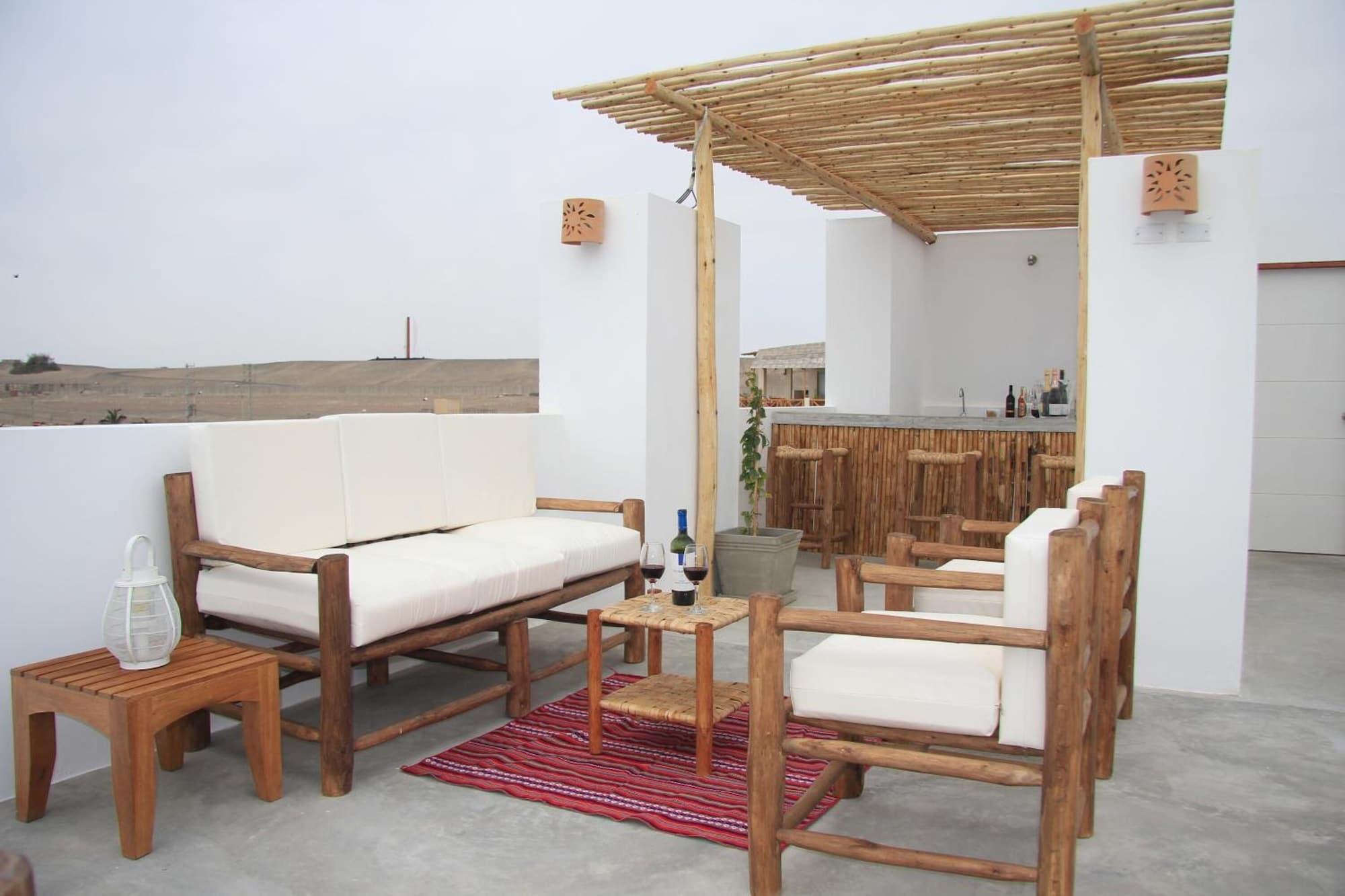 Equipamiento de Habitación Bamboo Lodge Paracas