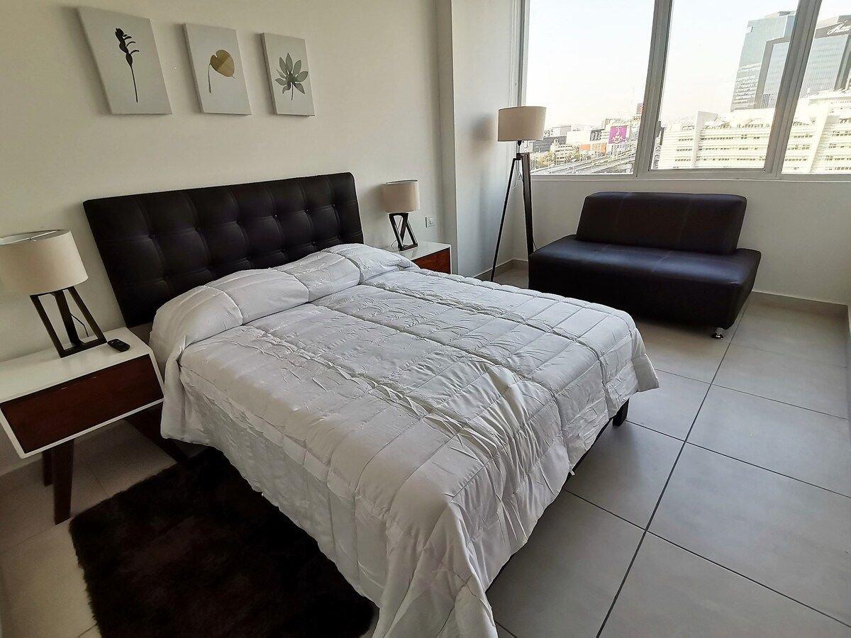 Habitación Lujo de 2Rec Contiguo a Polanco y Centro Banamex