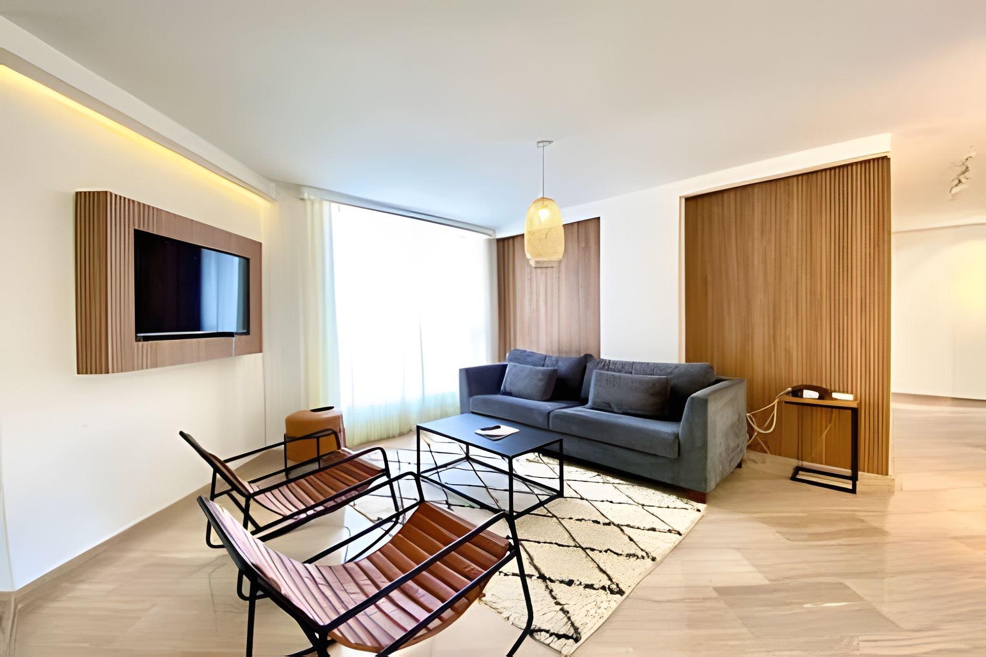 Zona de estar Lujoso Apartamento Medellín J903