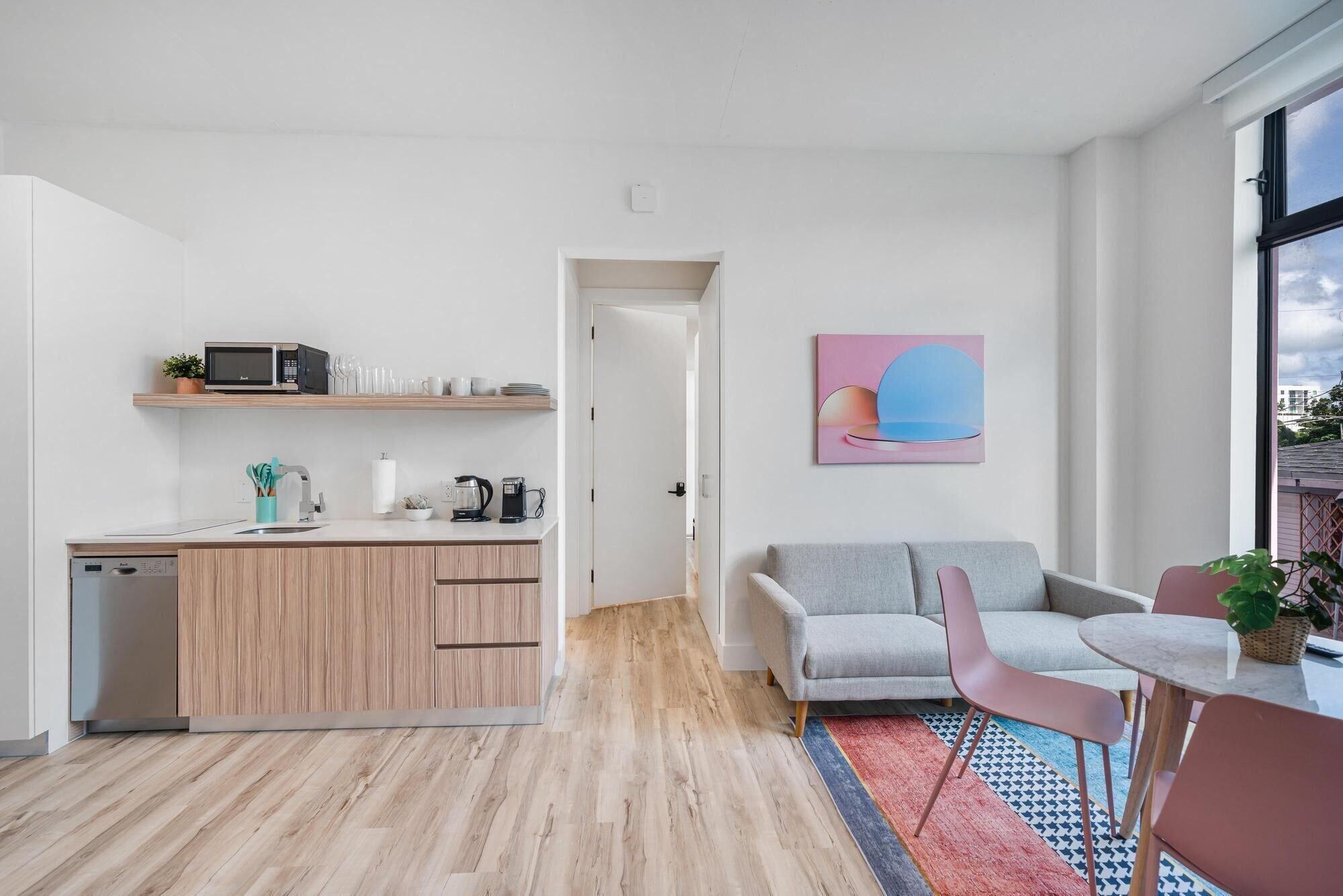 Equipamiento de Habitación Pastel Apartments