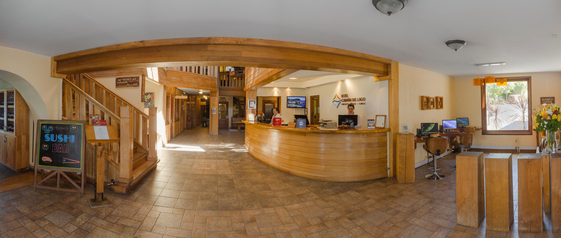 Vista Lobby Hotel Cabaña del Lago Puerto Varas