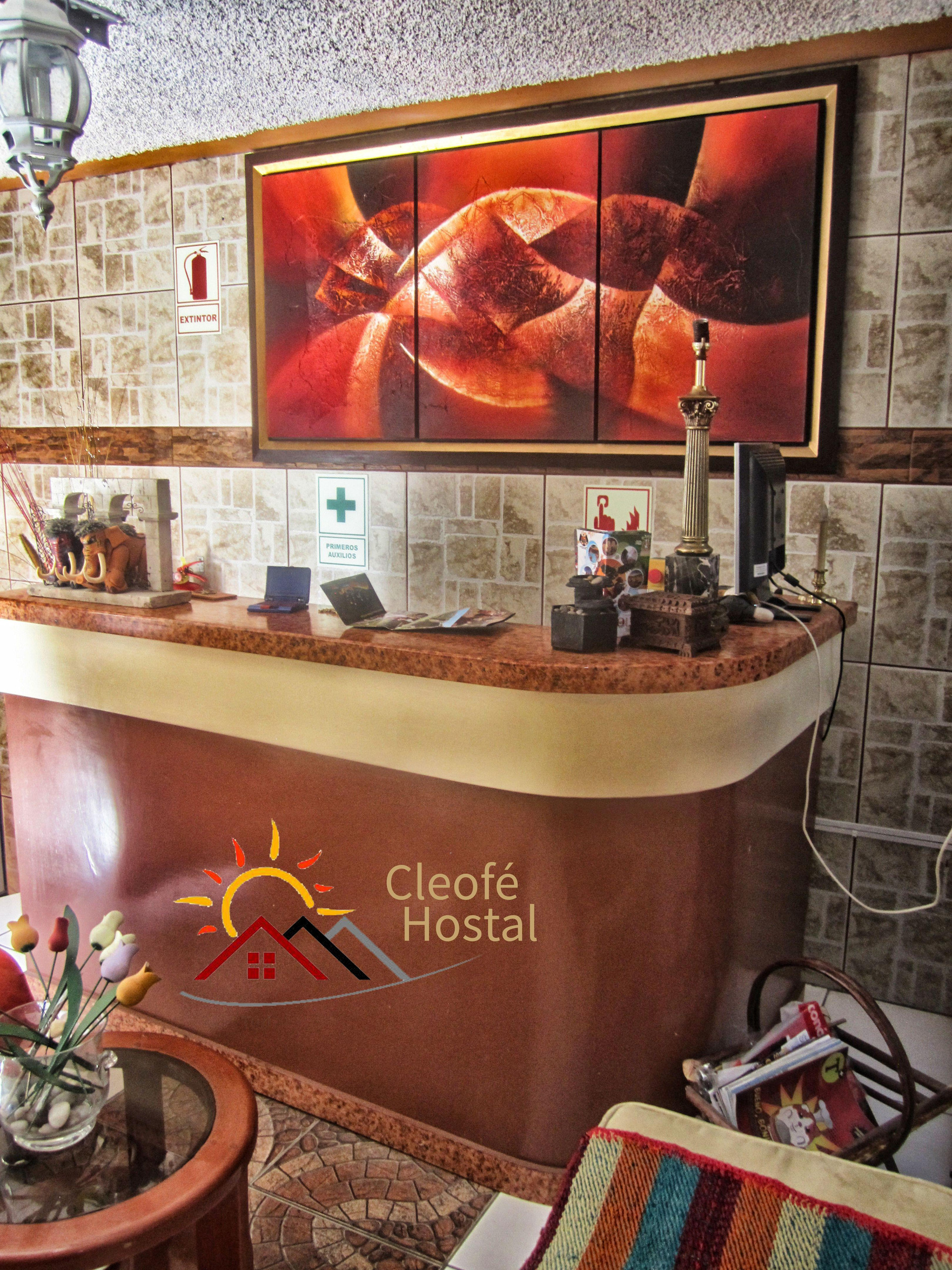 Vista Lobby Hostal Cleofe Arequipa