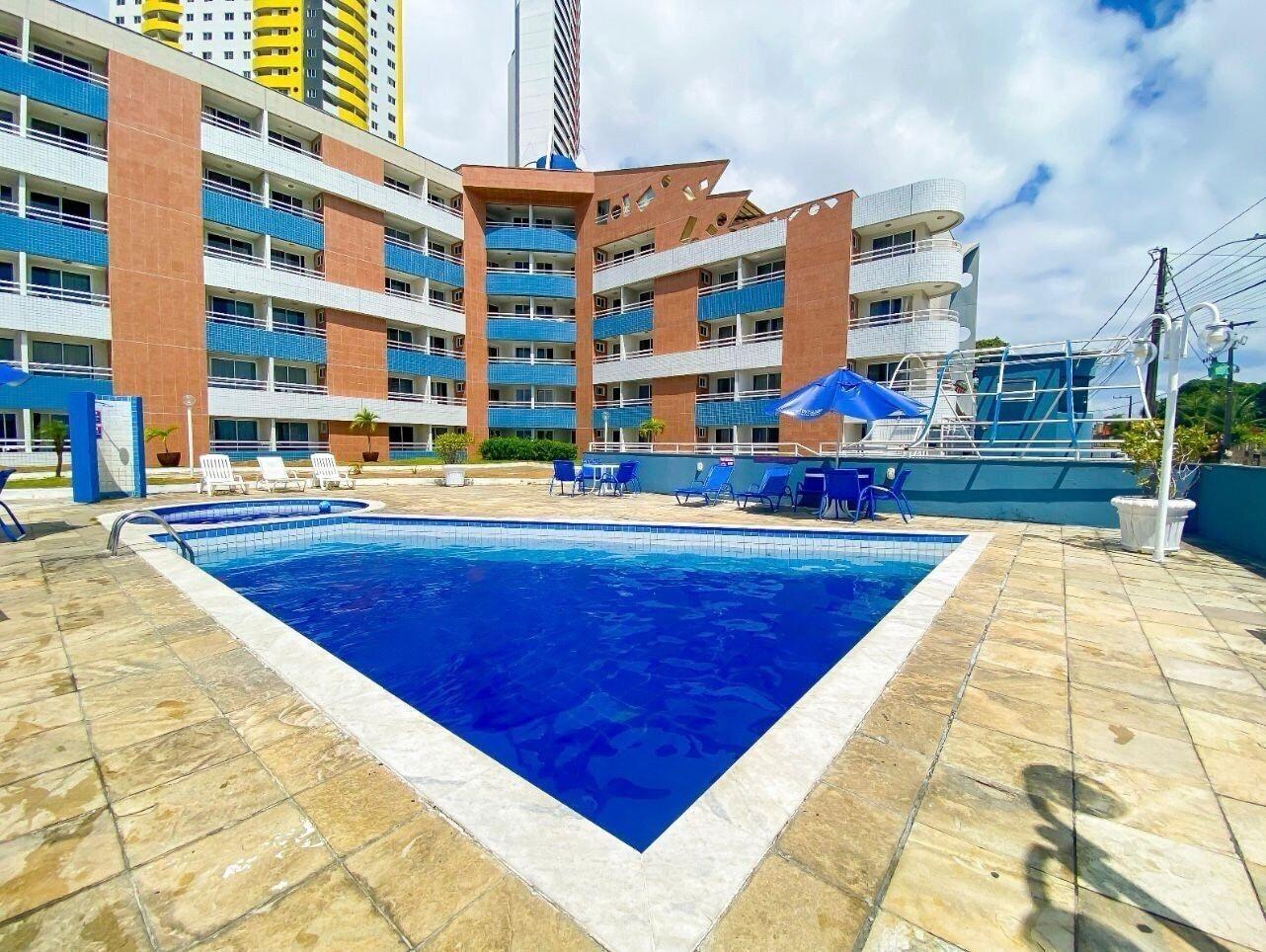 Vista Piscina Terrazzo Praia Flat