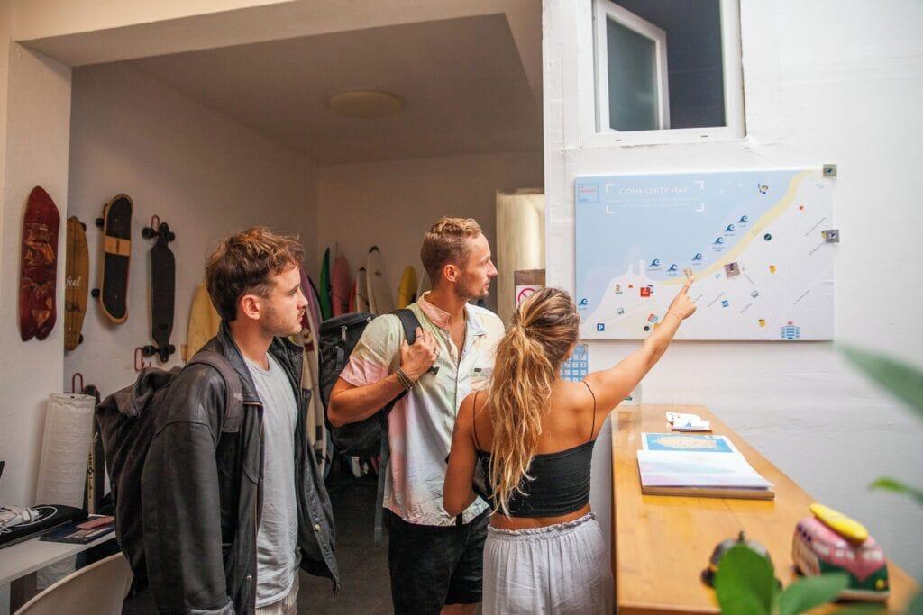 Vista Lobby La Ventana Azul Surf Hostel