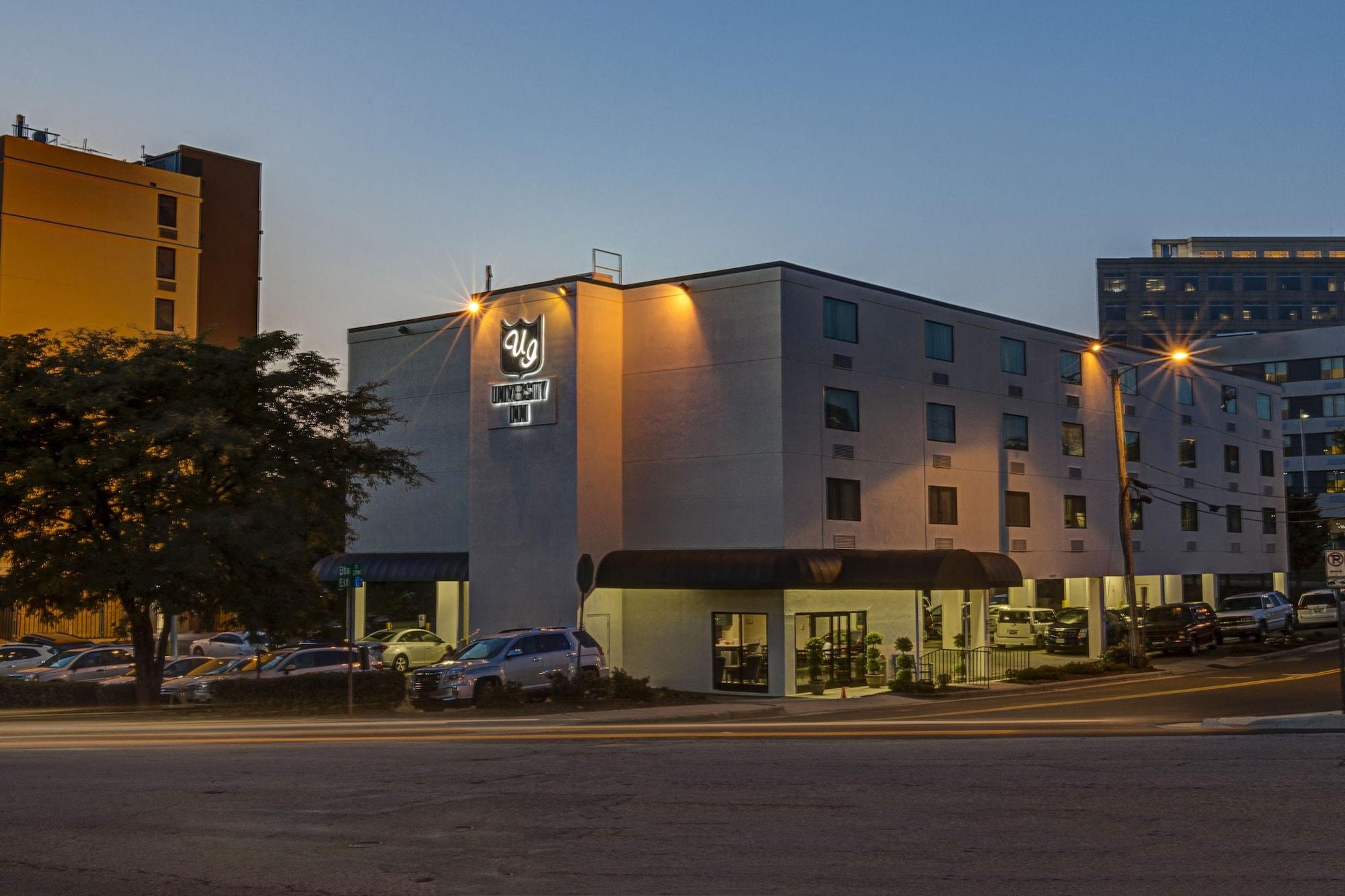 Vista Exterior University Inn Durham next to Duke University Medical Center