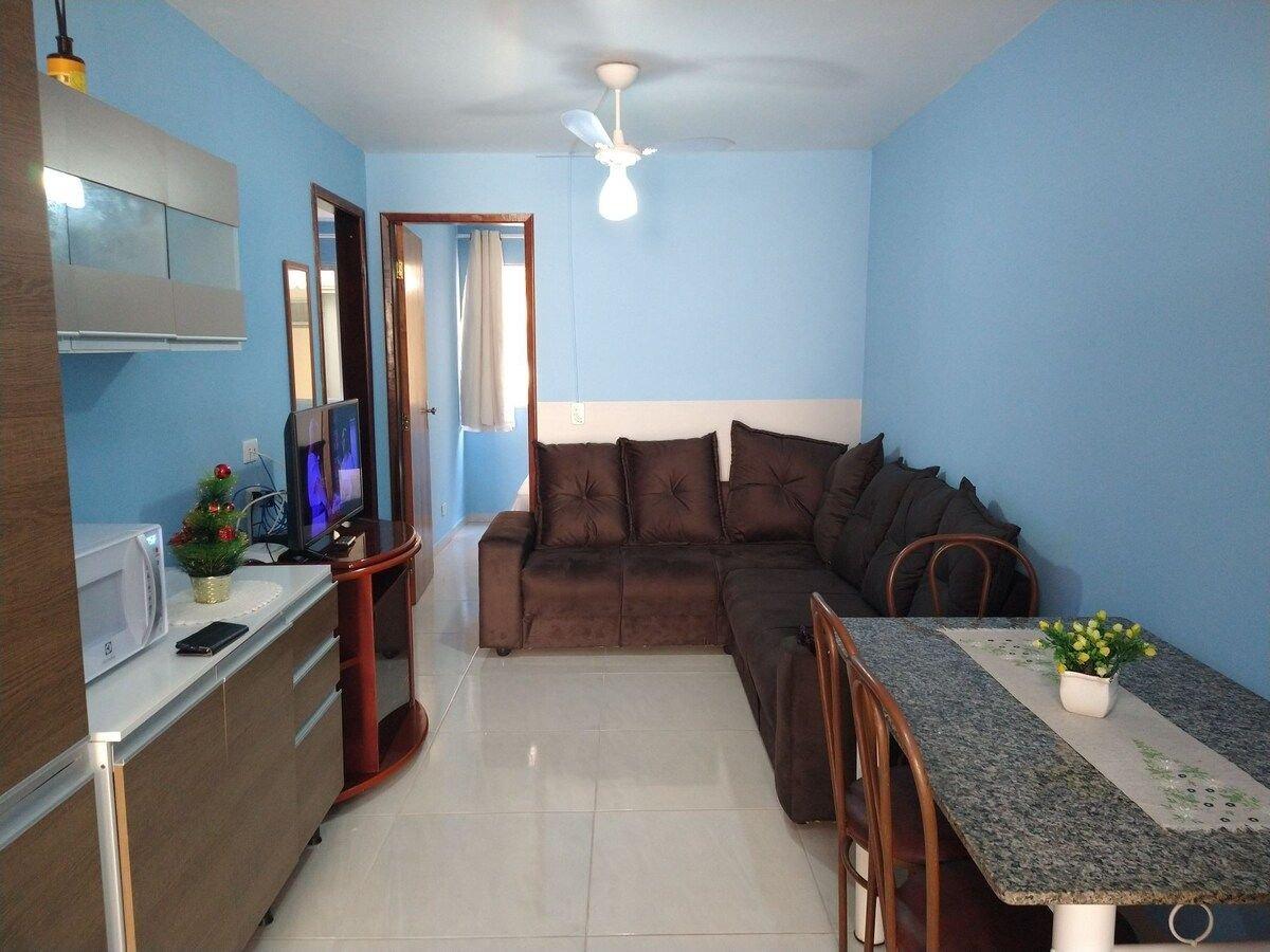 Zona de estar Ap 300 mts da Praia Brava