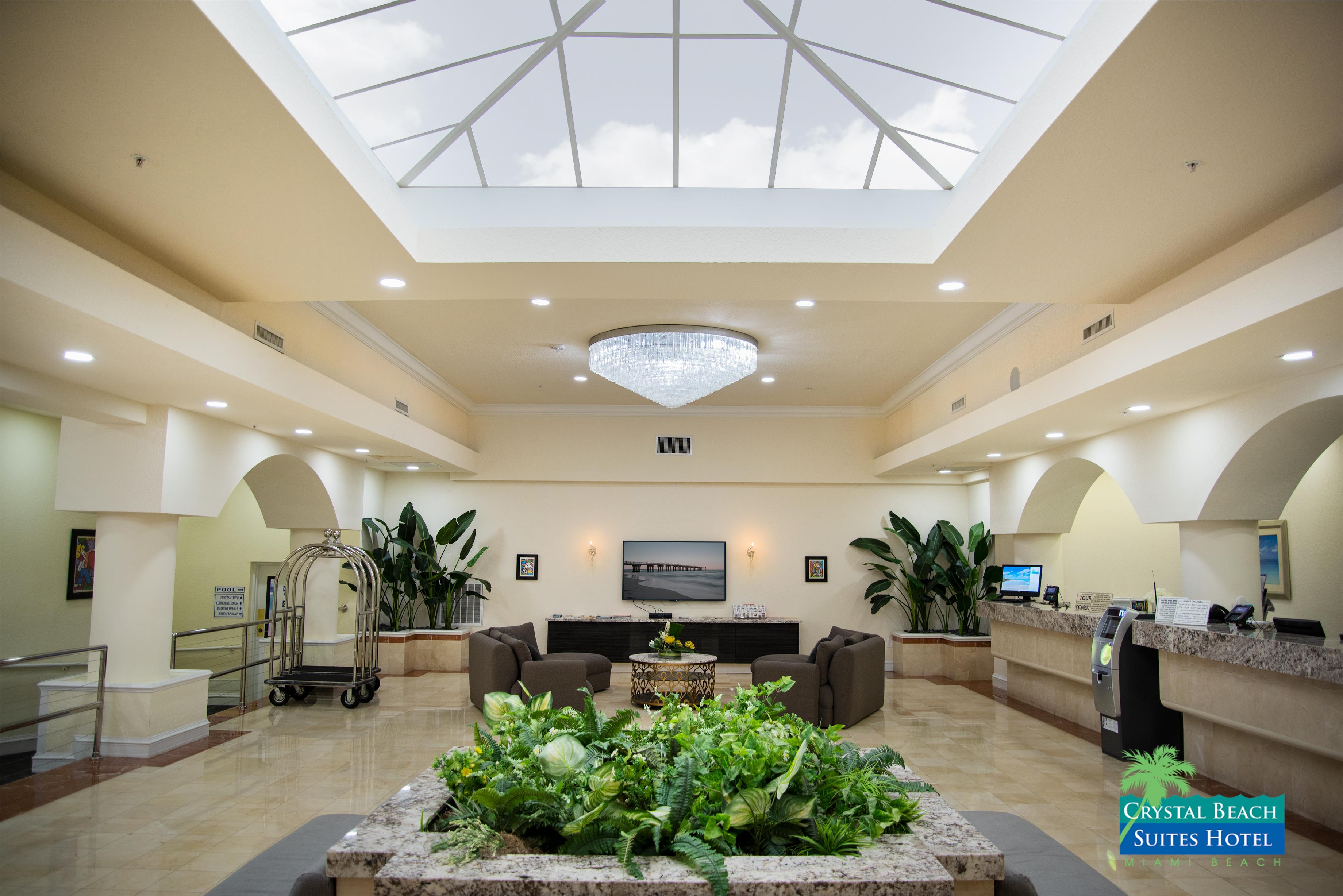 Vista Lobby Crystal Beach Suites Miami Oceanfront Hotel