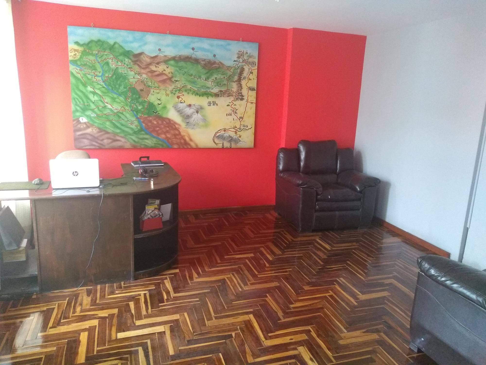 Vista Lobby Hostal Los Apus