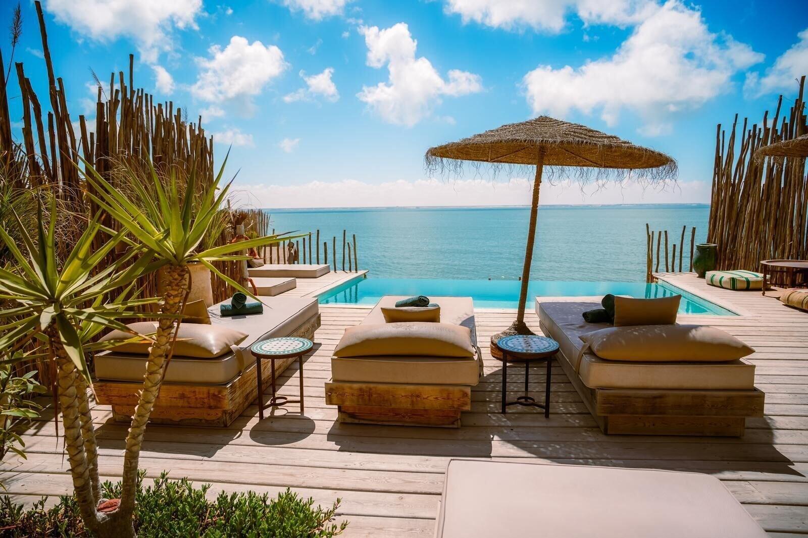 Vista Piscina Hôtel Oasis Dakhla