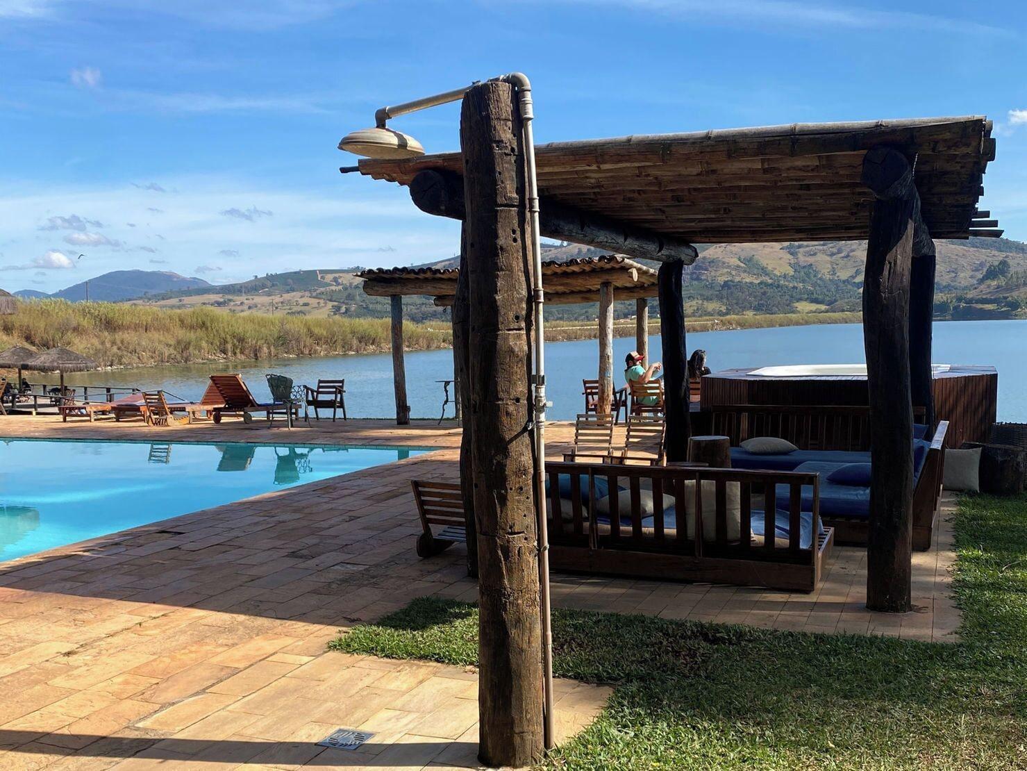 Vista Piscina Porto fazenda Hotel