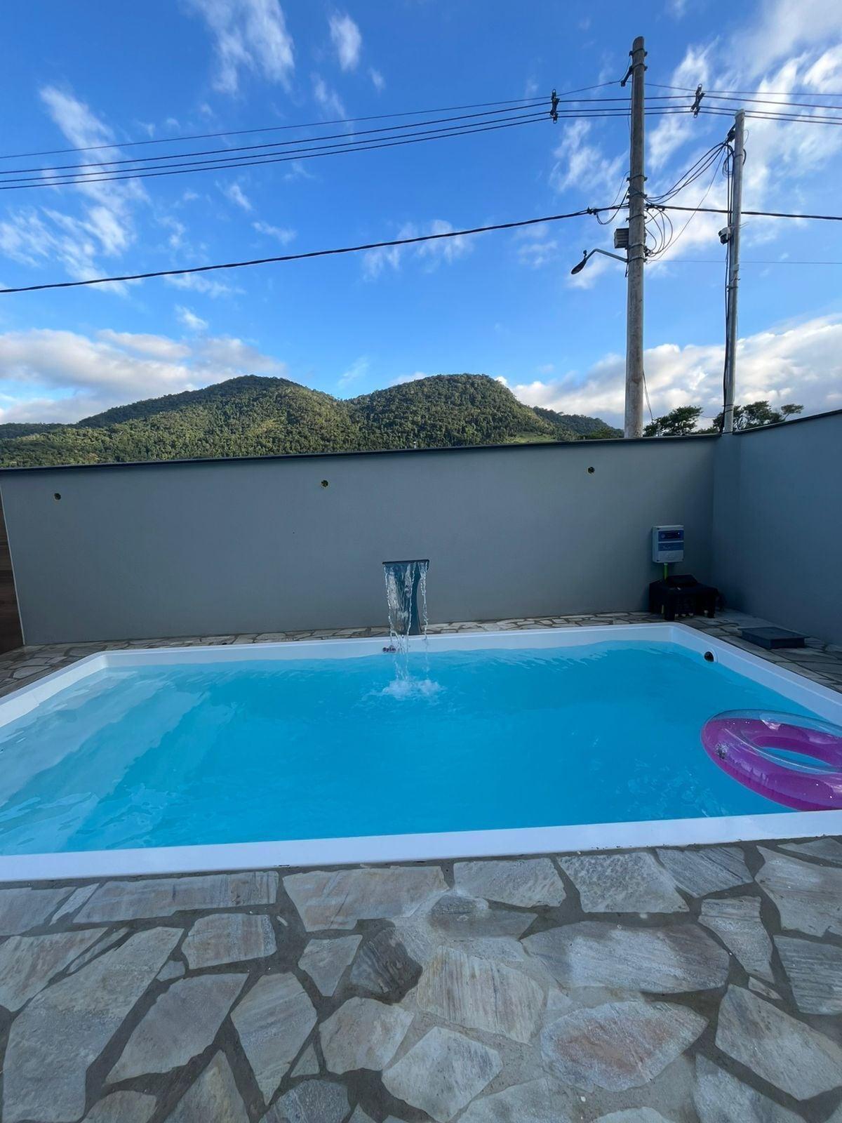 Vista Piscina Pousada Vila Palmital