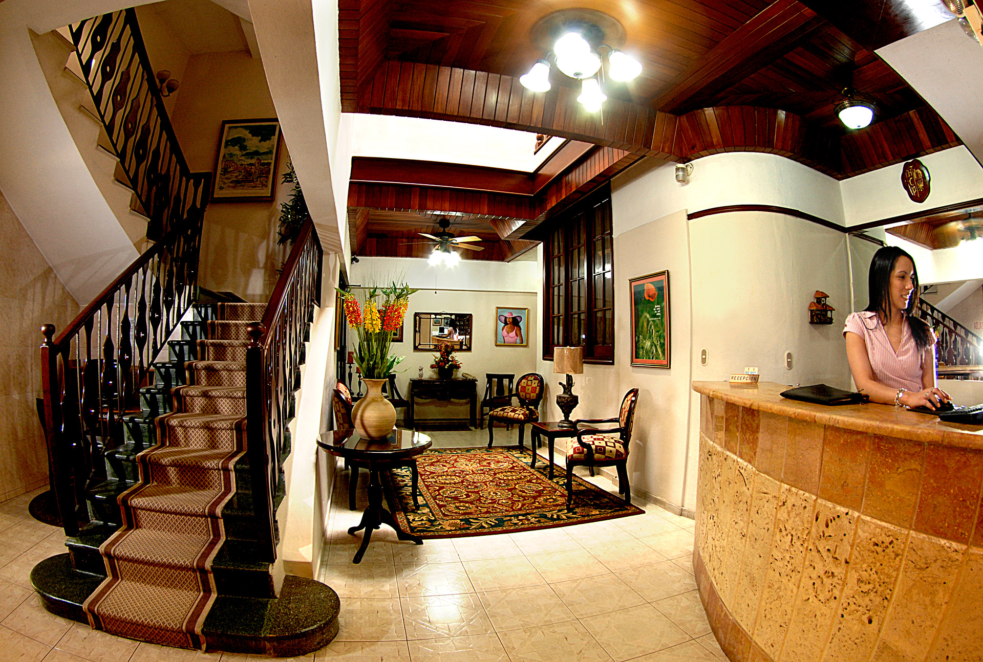 Vista do lobby Hotel Conde de Peñalba