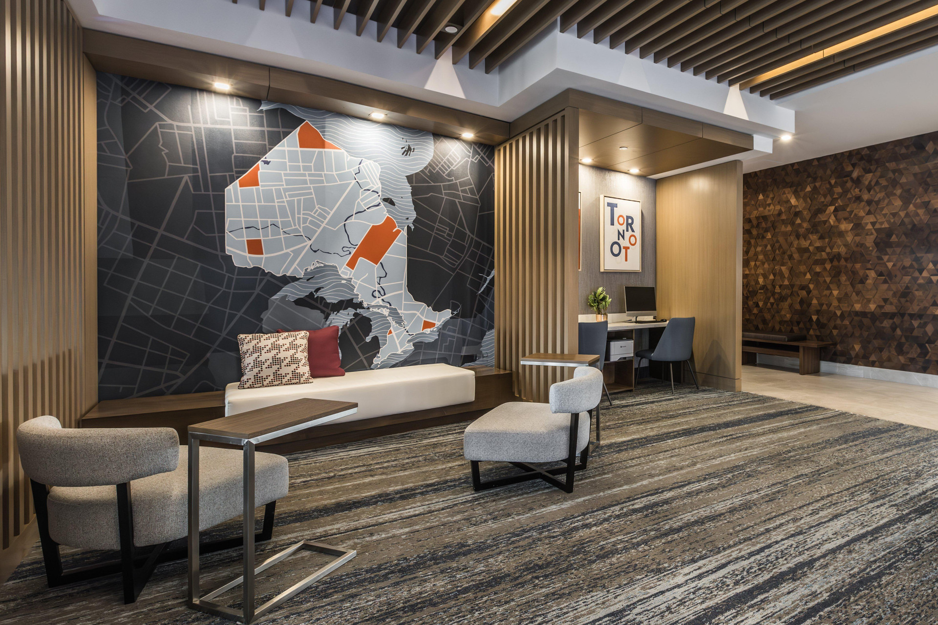 Vista Lobby Holiday Inn Express & Suites Toronto Airport South by IHG