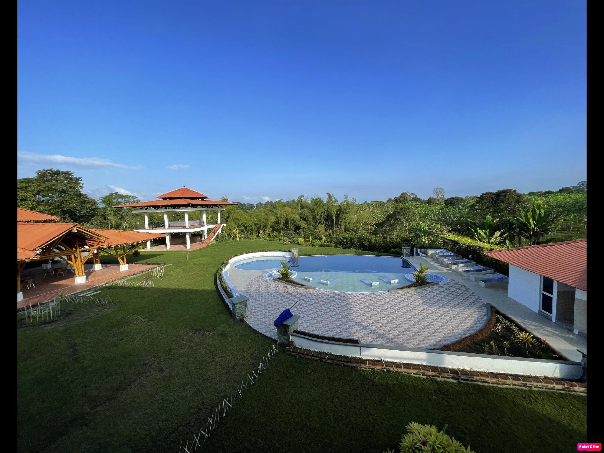 Vista aérea Hotel La Casona Montañesa Montenegro Quindío