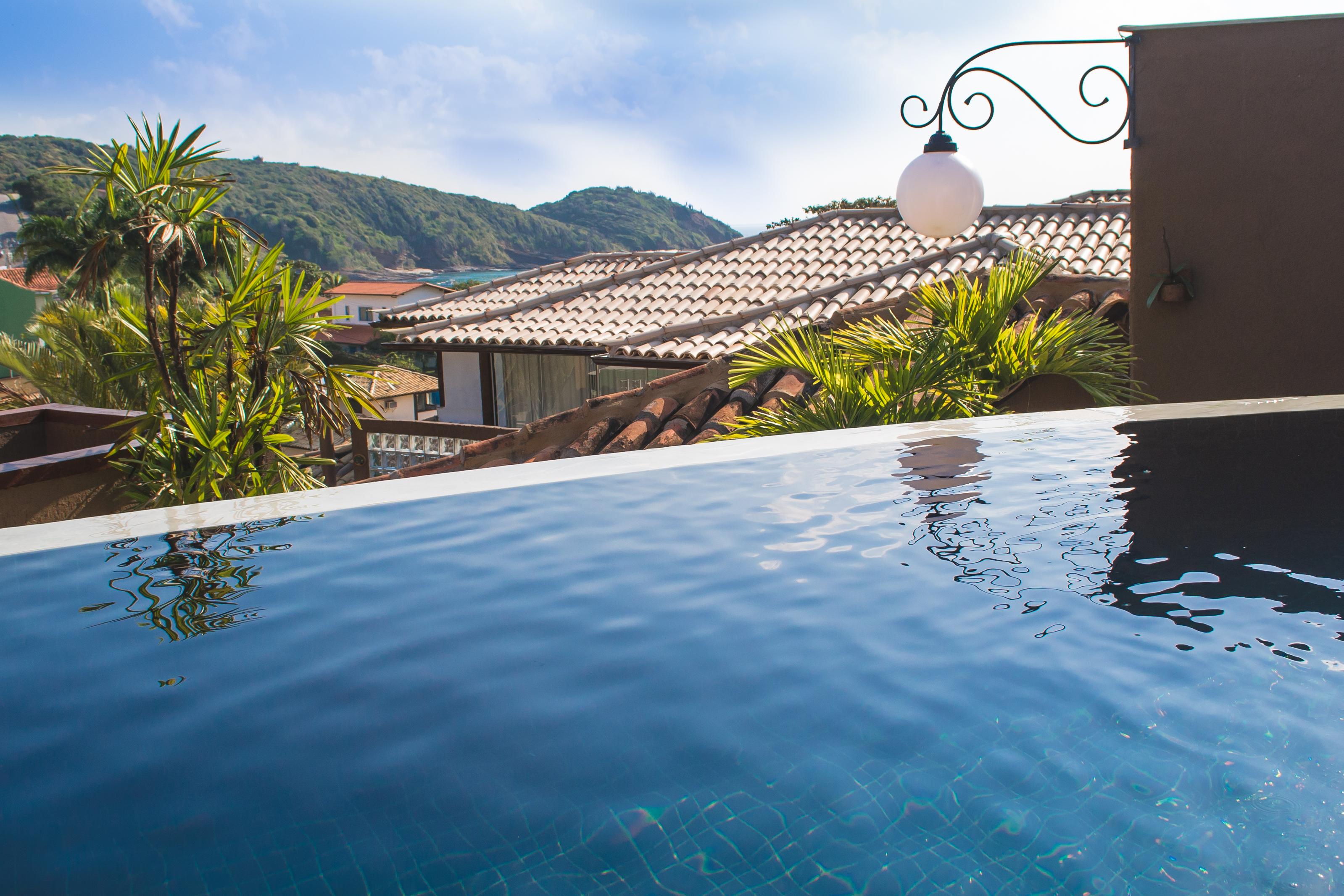 Vista Piscina Pousada Praia João Fernandes