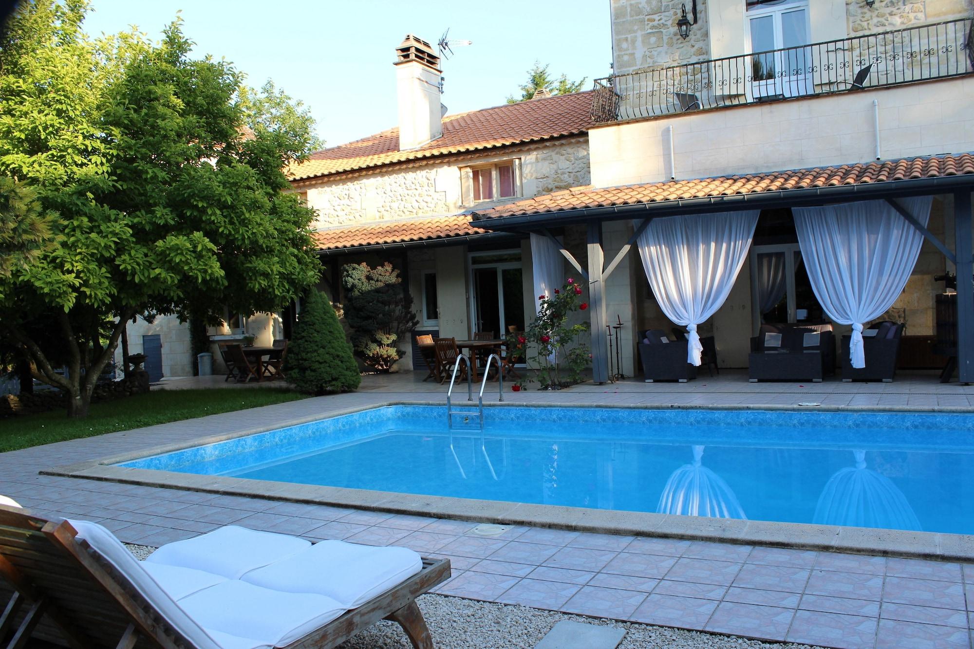 Vista Piscina Château la Moune