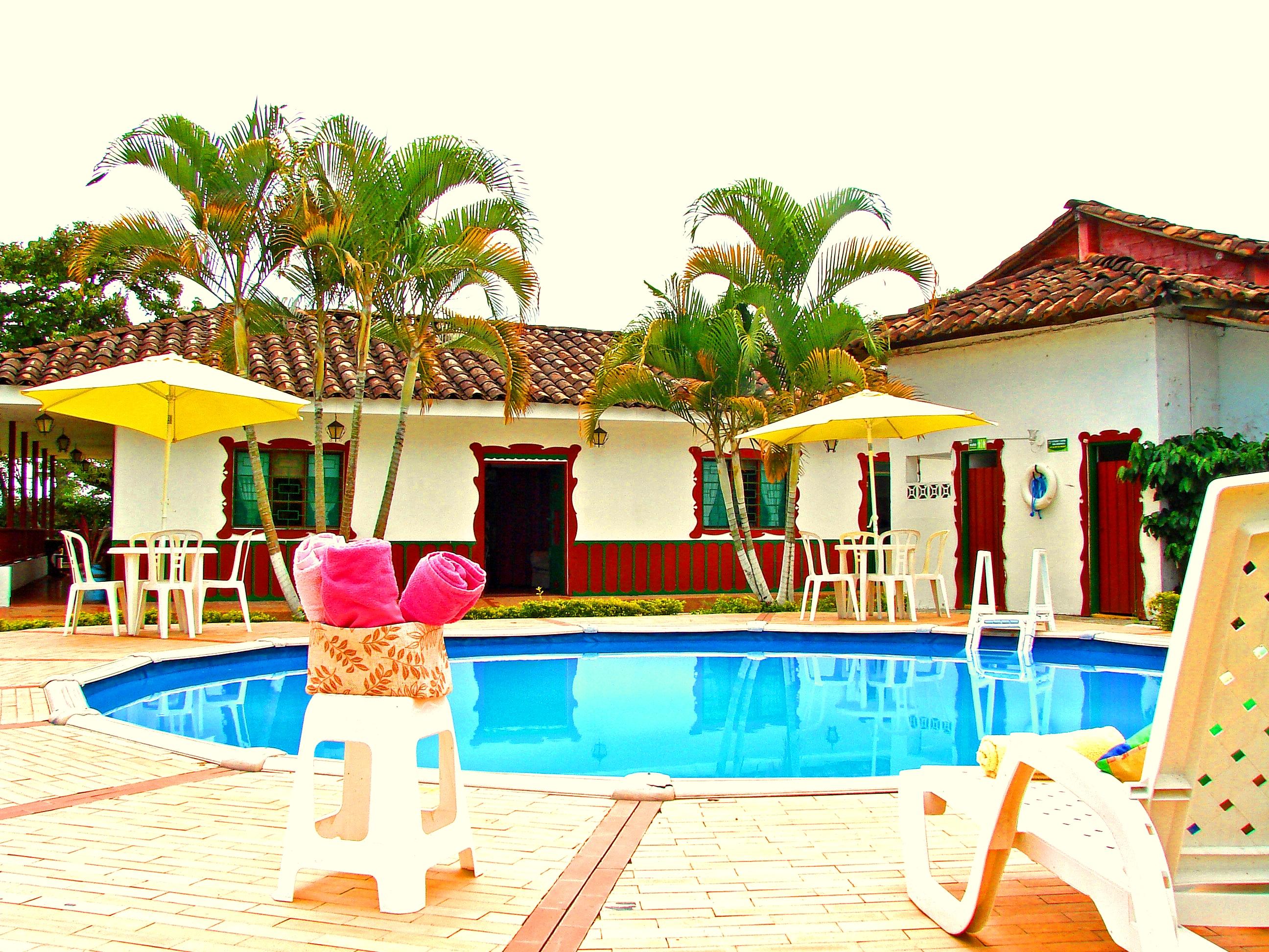 Vista Piscina Finca Típica La Bella