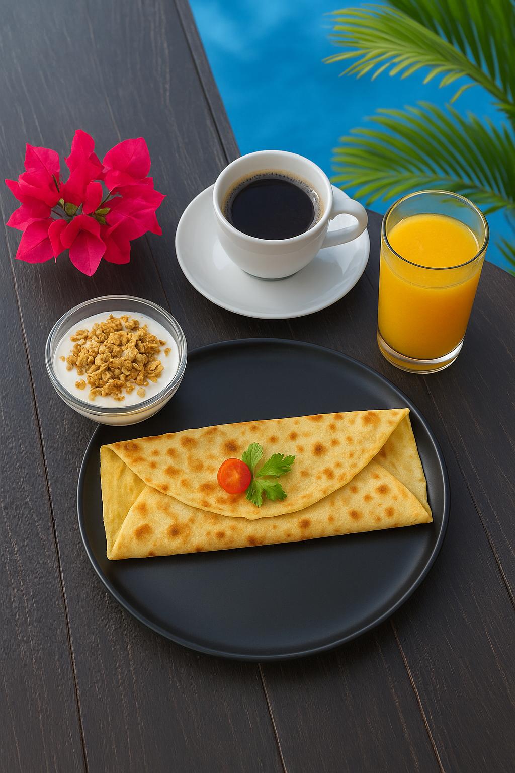 Área de desayuno Bali Lodge Máncora