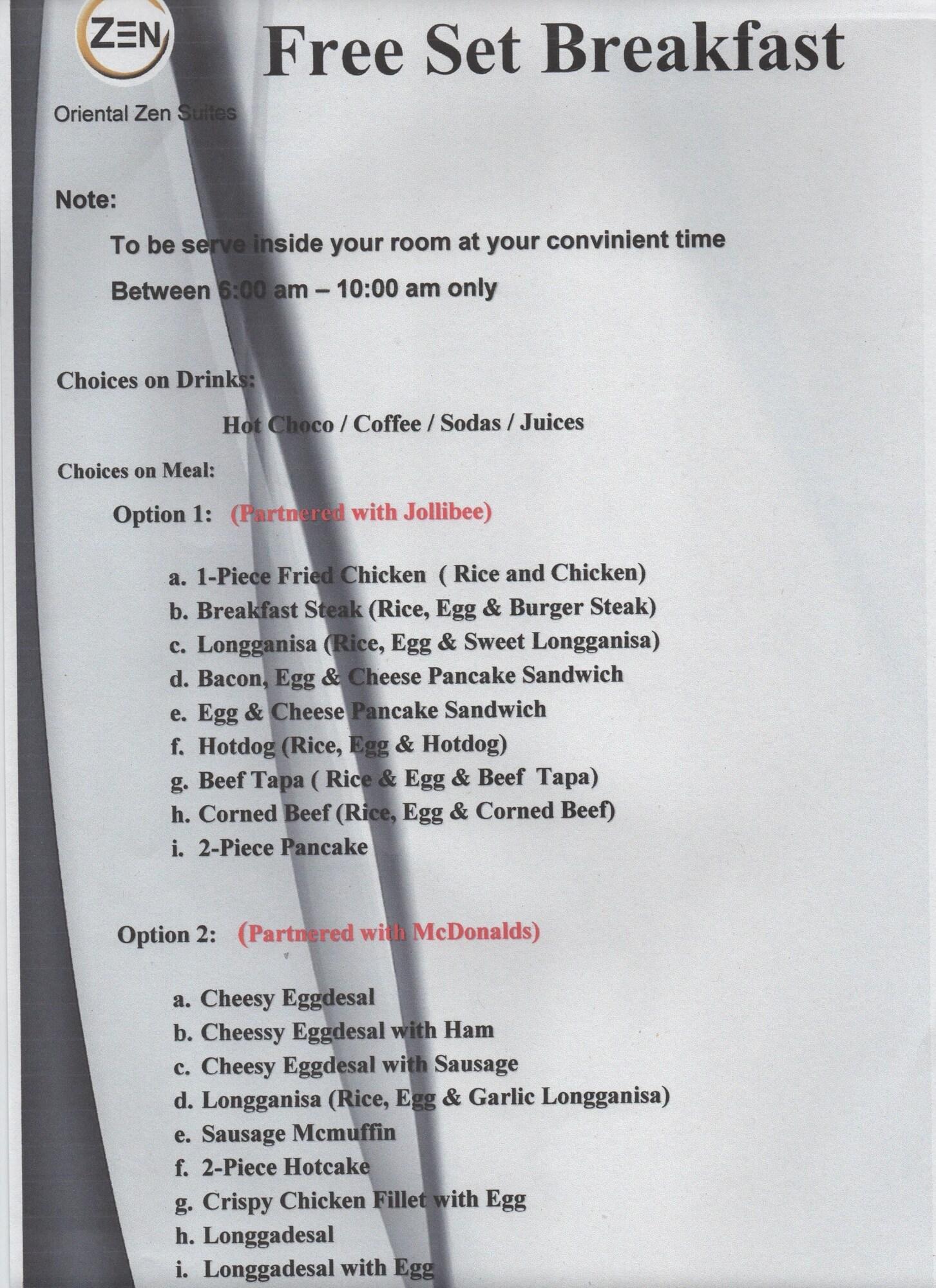 Restaurant Oriental Zen Suites