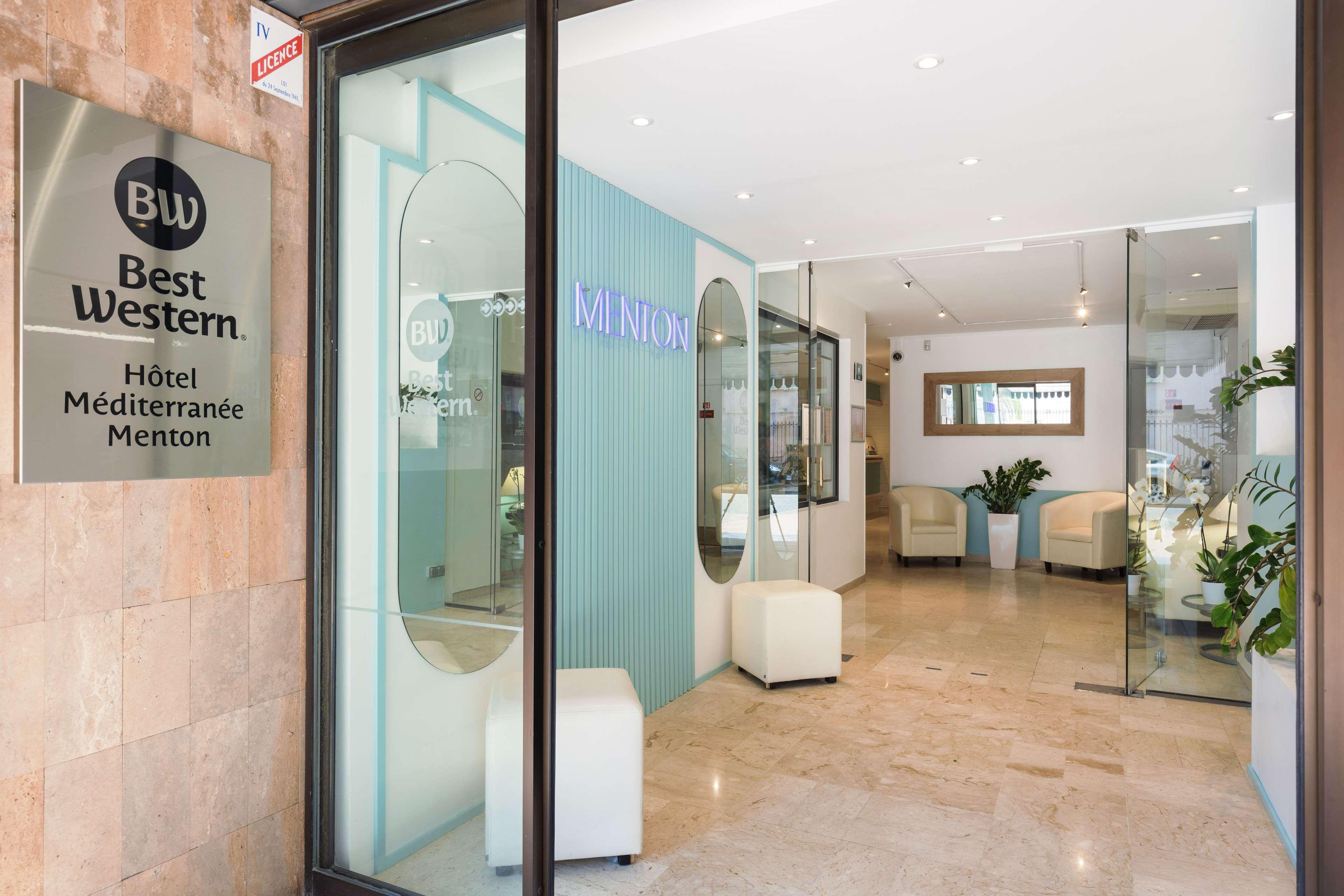 Vista Lobby Best Western Hotel Mediterranee Menton