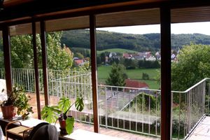 Alquiler Vacacional - House Luise on Bostalsee, apartment 1: panoramic view and large balcony