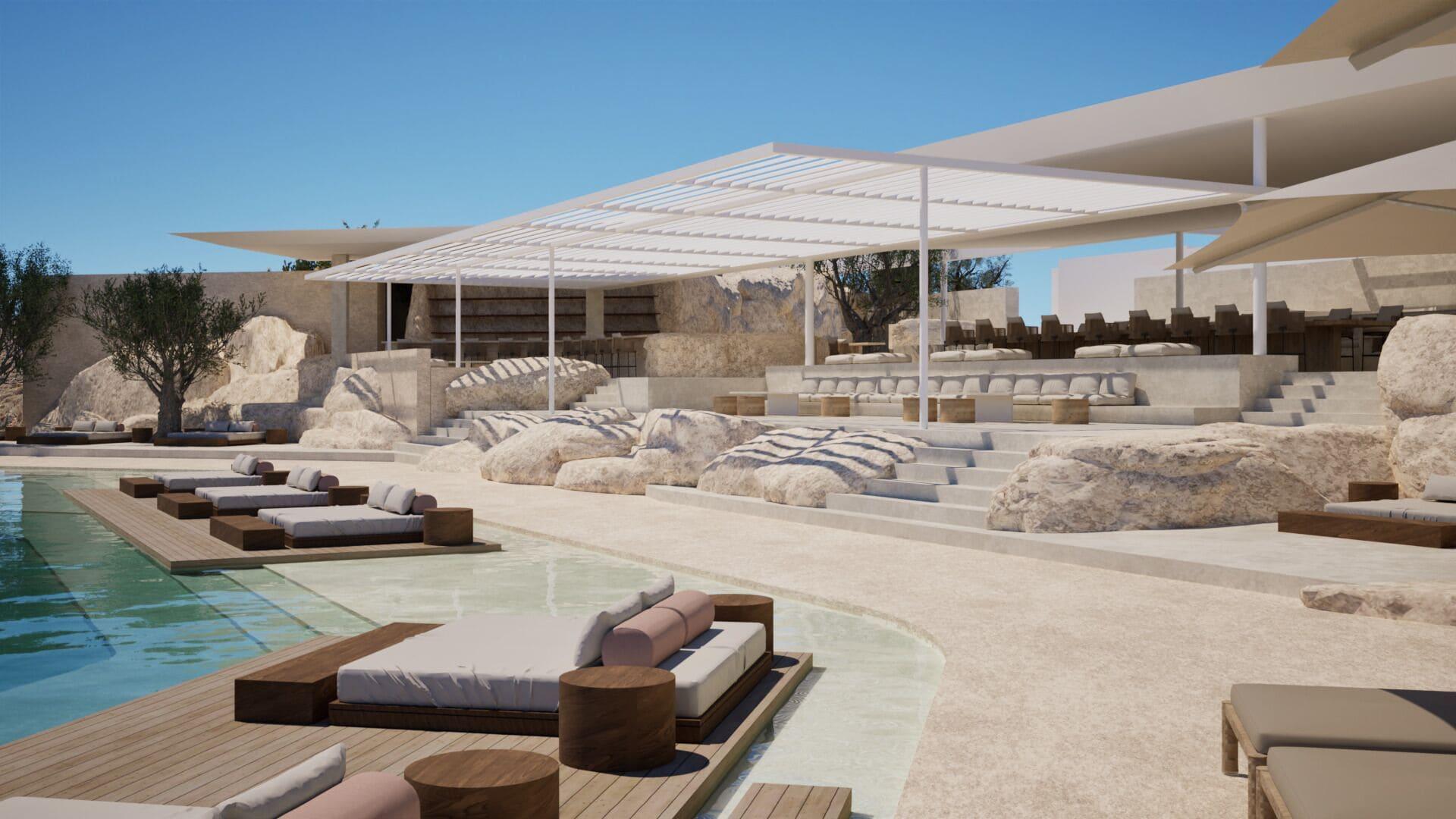 Vista Piscina Kenshō Paros