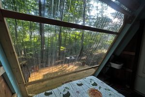 Renta temporal - Charming A-frame cabin set in the woods overlooking deep wooded ravines.
