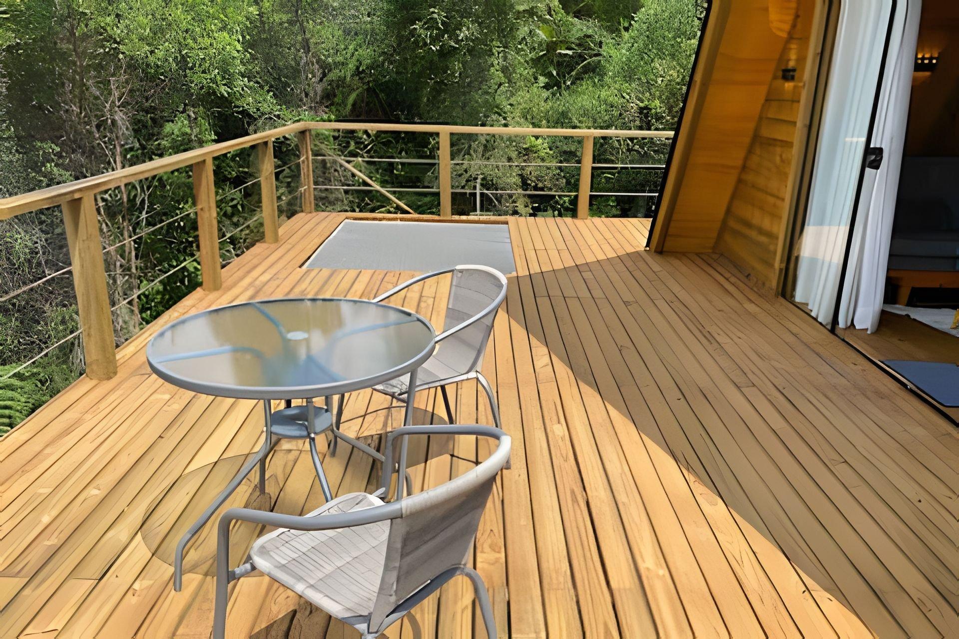 Vista Exterior Chalé dos Alpes 2 hidromassagem e Lareira