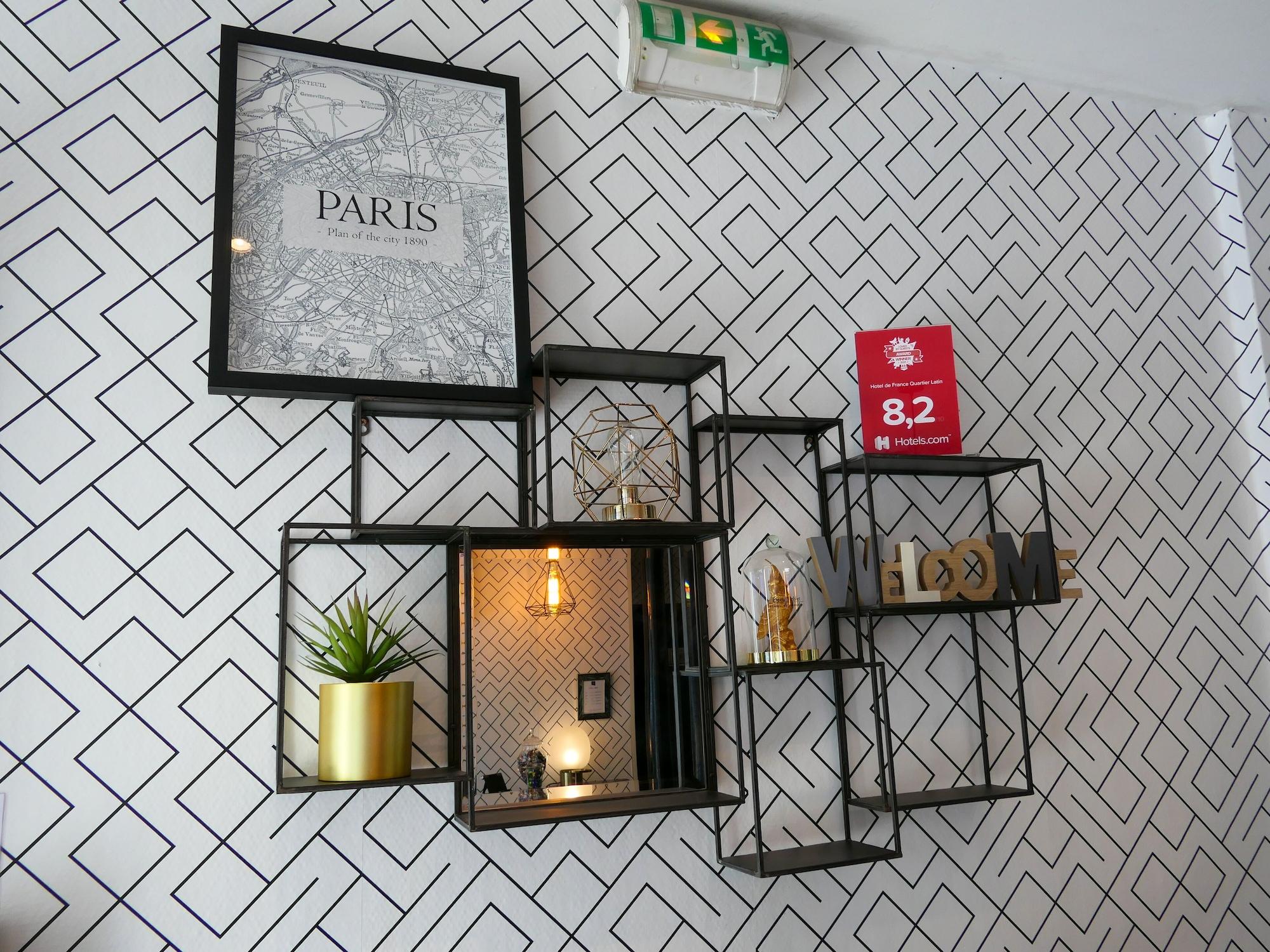 Vista Lobby Hotel de France Quartier Latin