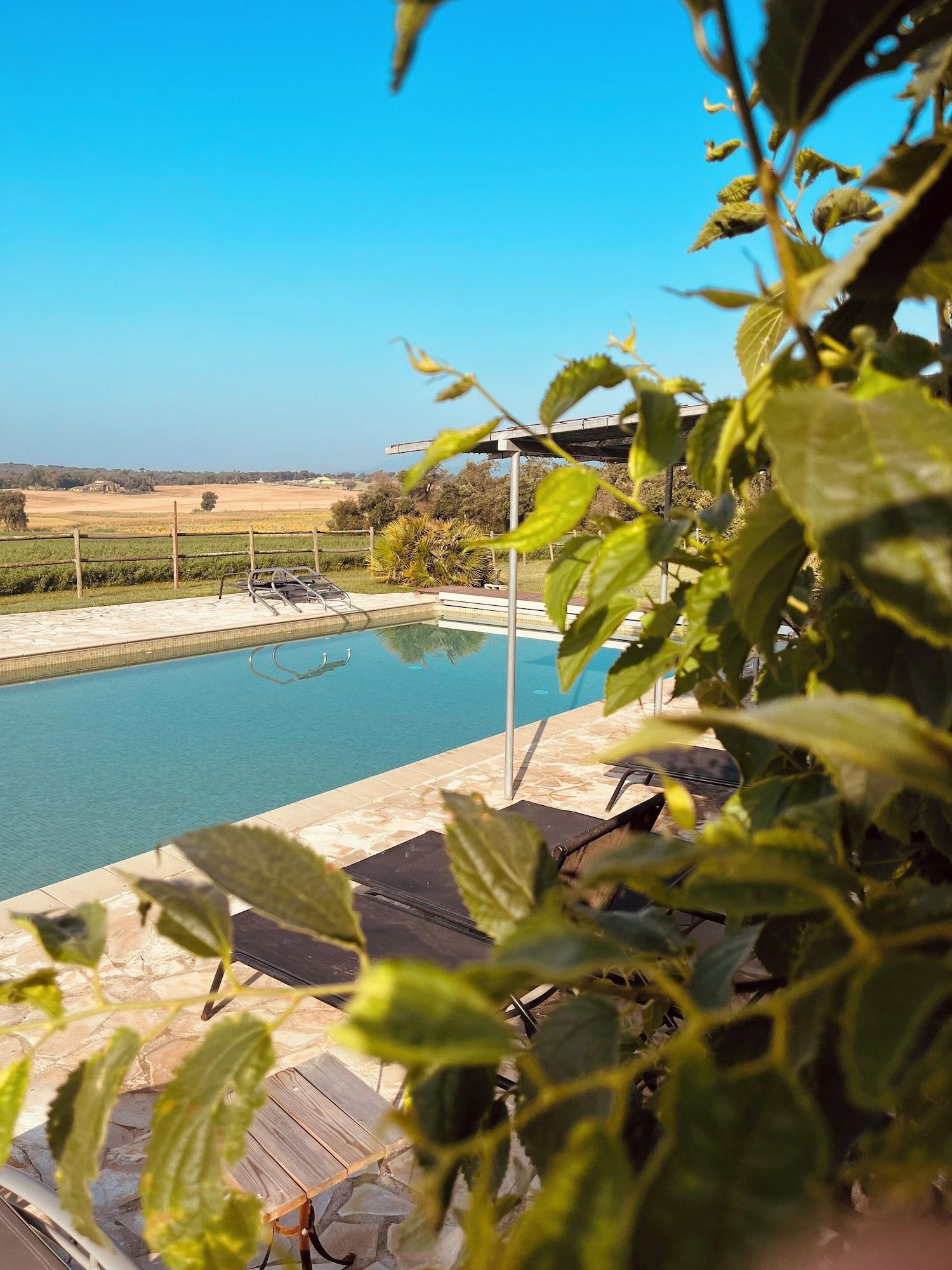 Vista Piscina B&B El Ranxo