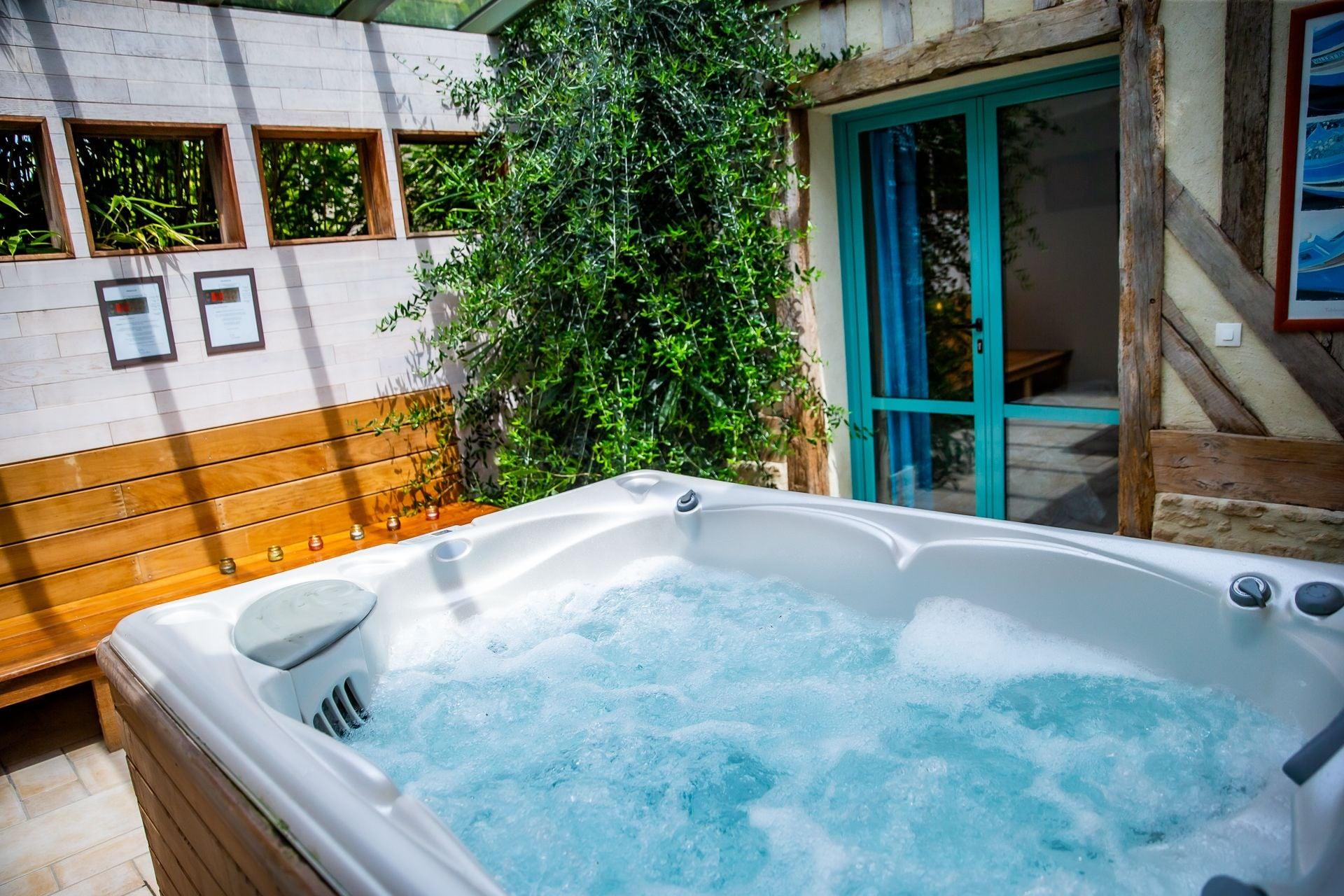 Vista Piscina Maison d'Hôtes La Ferme de L'Oudon & Spa