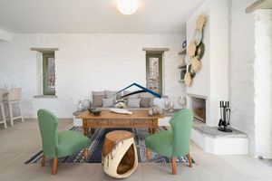 Alquiler Vacacional - Viila Ammos with a swiiming pool and direct access to a sandy beach