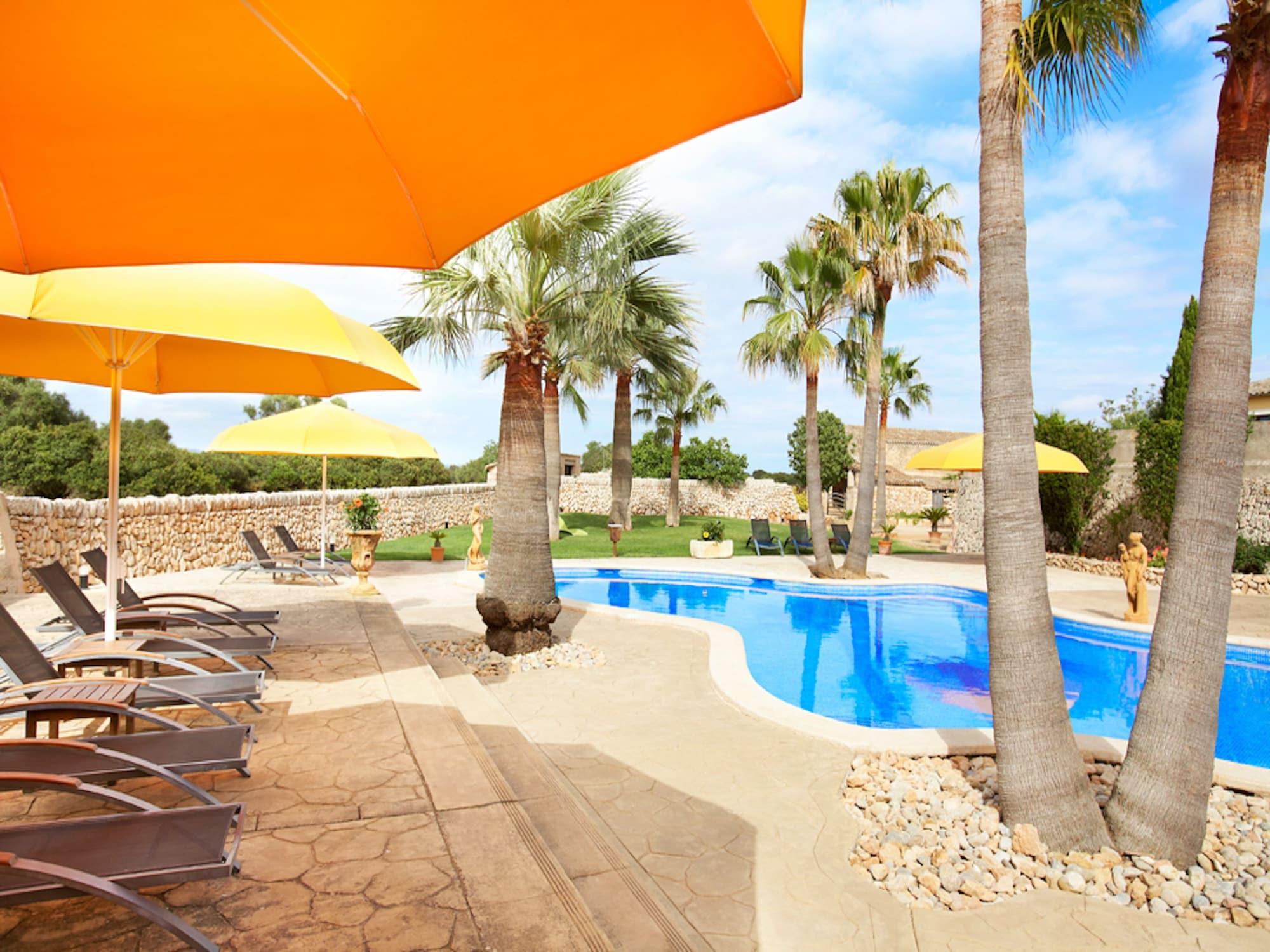 Vista Piscina Agroturismo Puig de Ros d'Alt