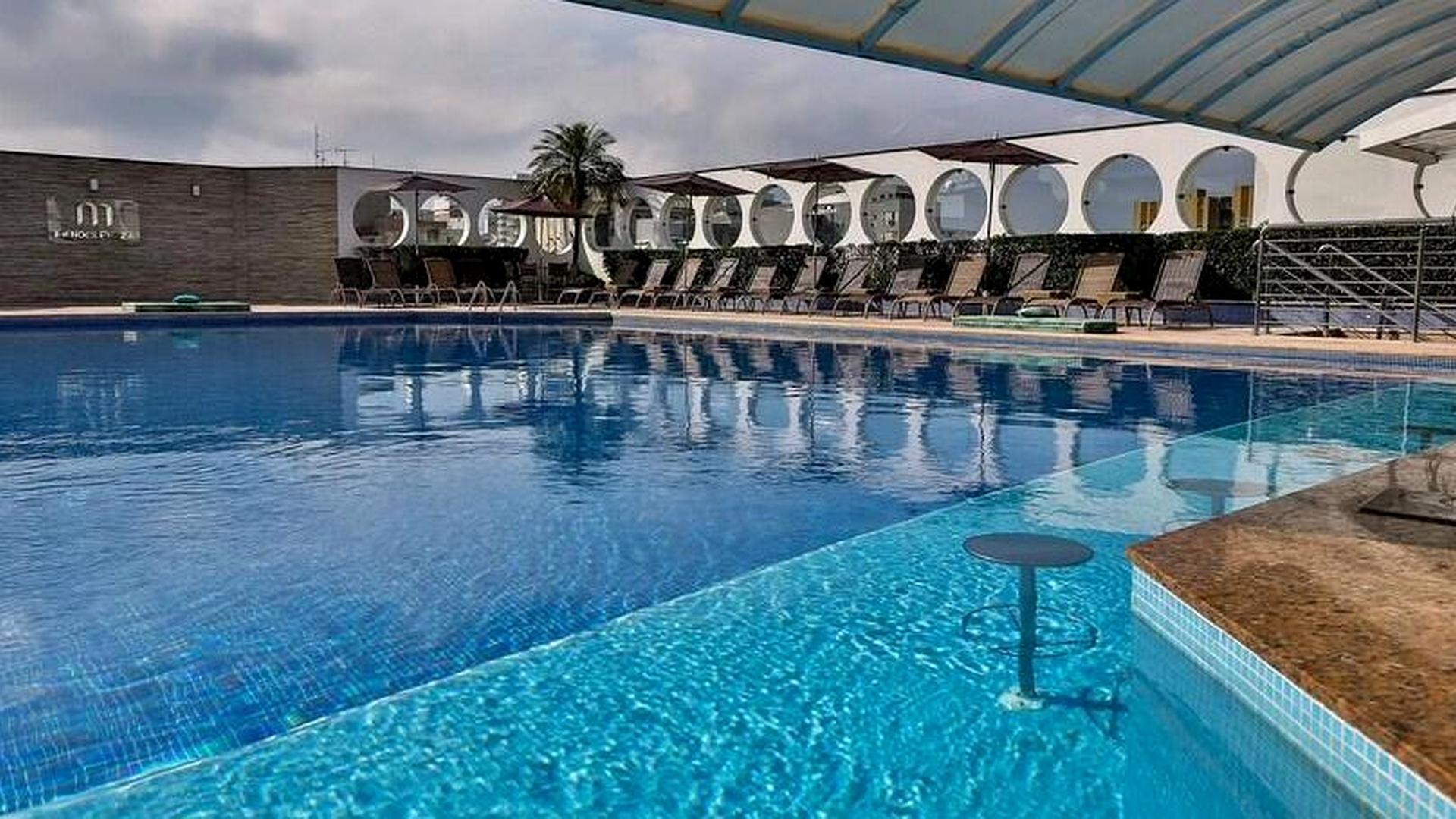 Vista Piscina Bourbon Convention Hotel Santos