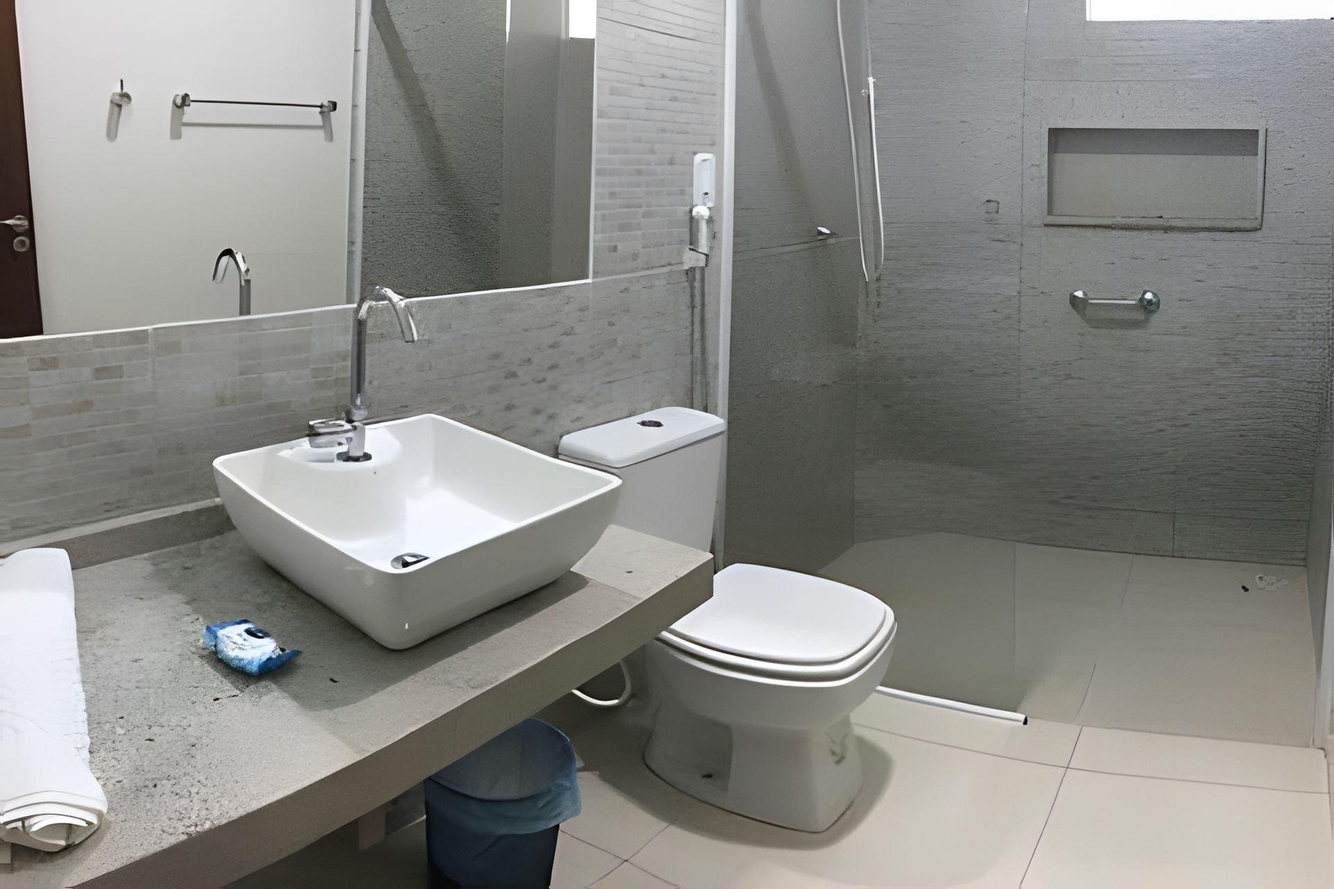 Baño Casa Branca Ampla e bela casa em Ipioca Hibiscus