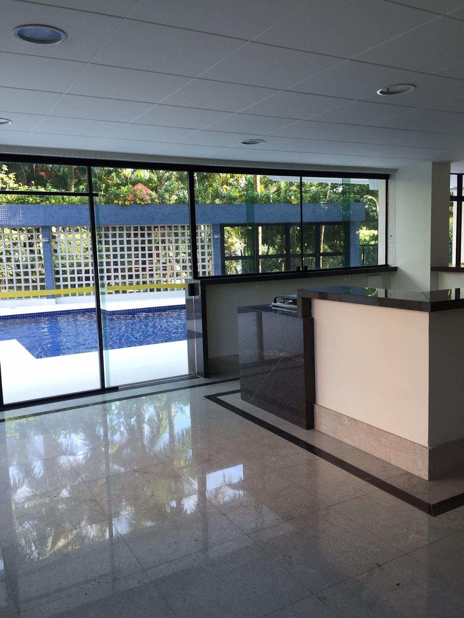 Vista Lobby Riviera: M4 Giardino 44A, frente Praia, 4Dorms, 3Banh, 2Gar, Varanda Gourmet com Churrasqueira