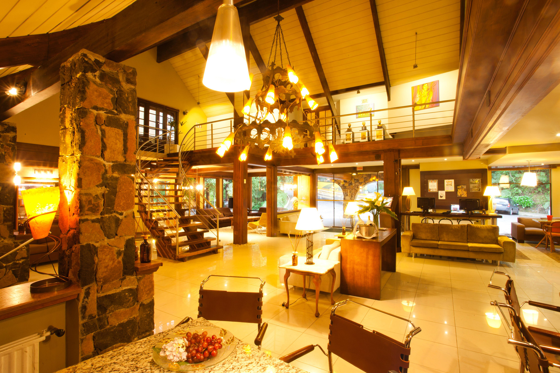 Vista Lobby Villa Bella Gramado Hotel