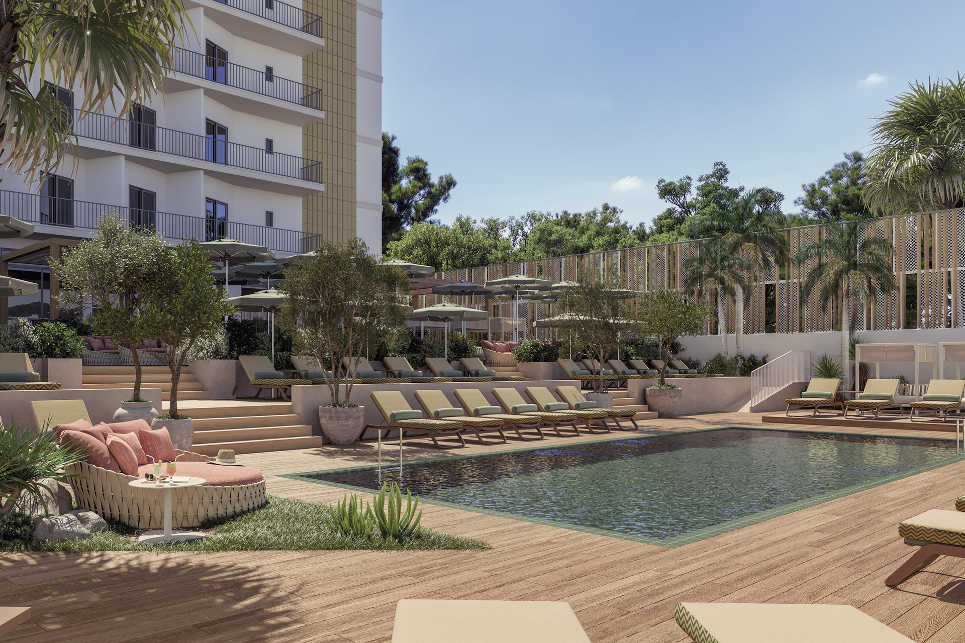 Vista Piscina Hotel Linda