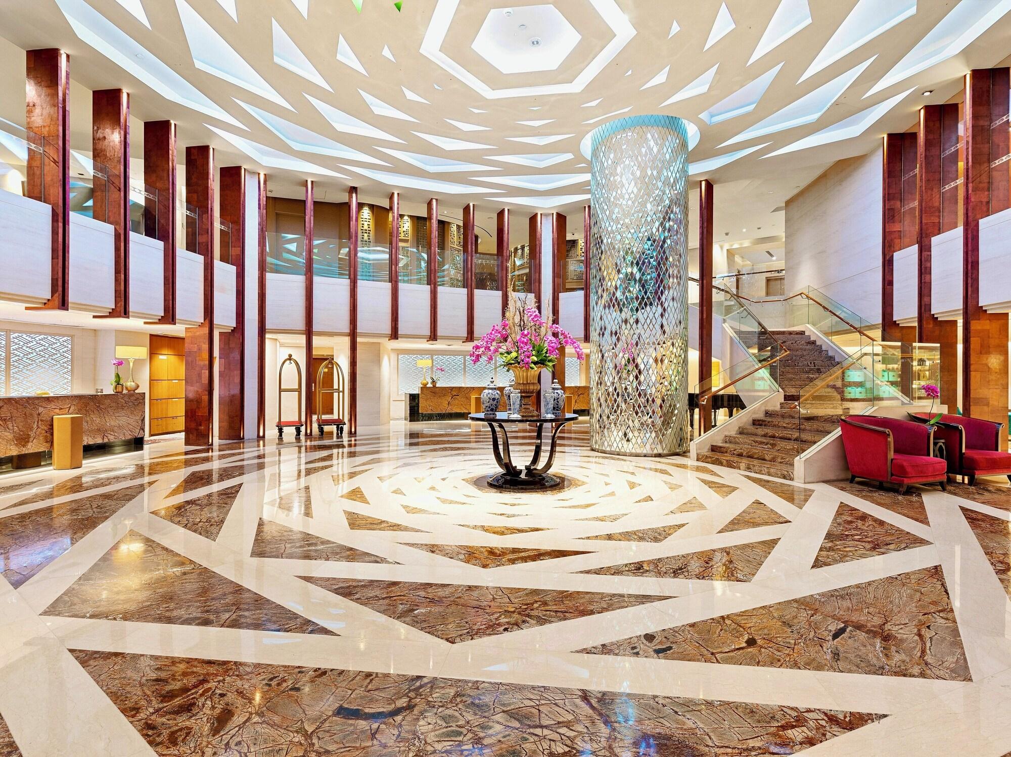 Vista do lobby Mandarin Oriental, Jakarta