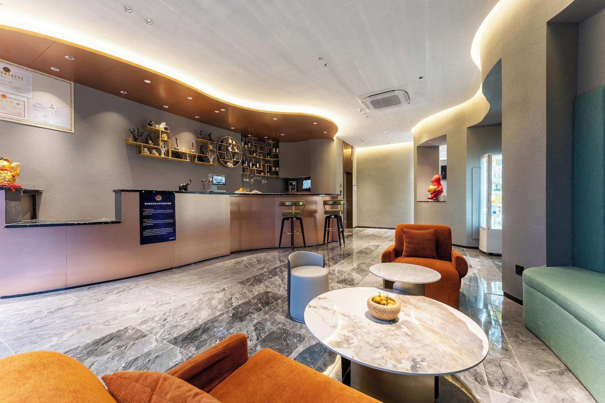 Vista do lobby shanghaipudongxiangyuangguojiudian