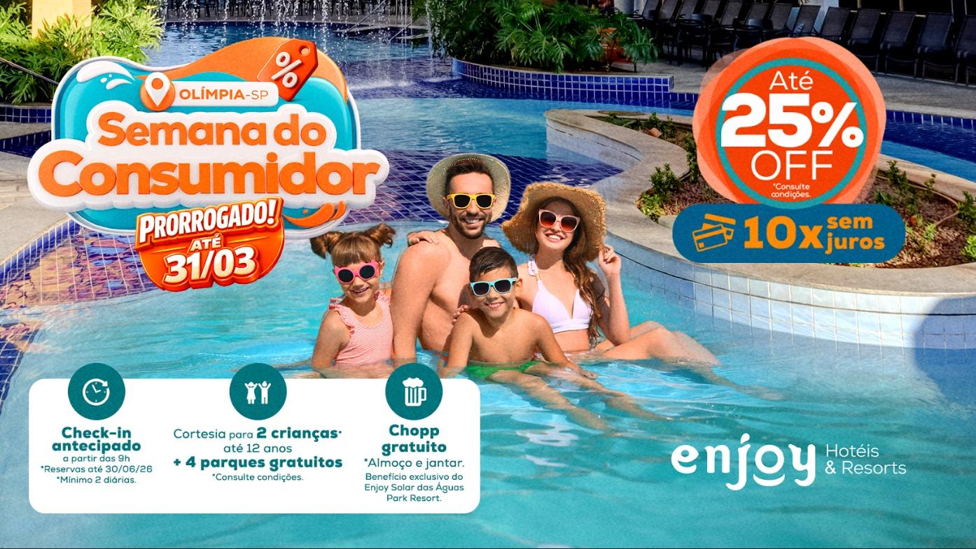 Vista Piscina Enjoy Solar das Águas Park Resort