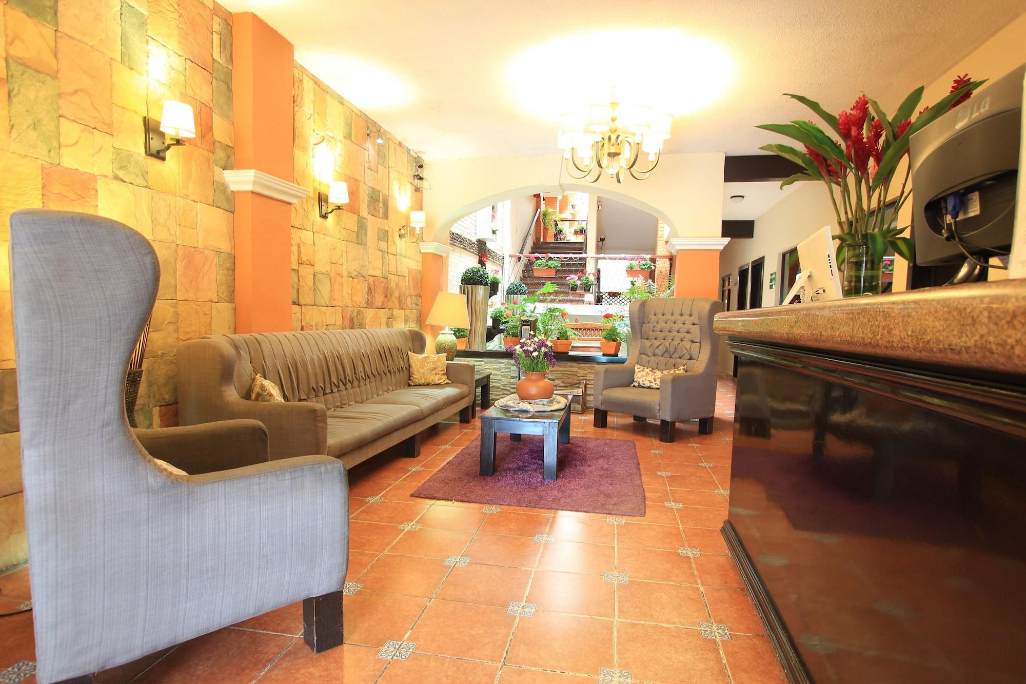 Vista Lobby Hotel Del Carmen en el centro de Tuxtla Gutiérrez
