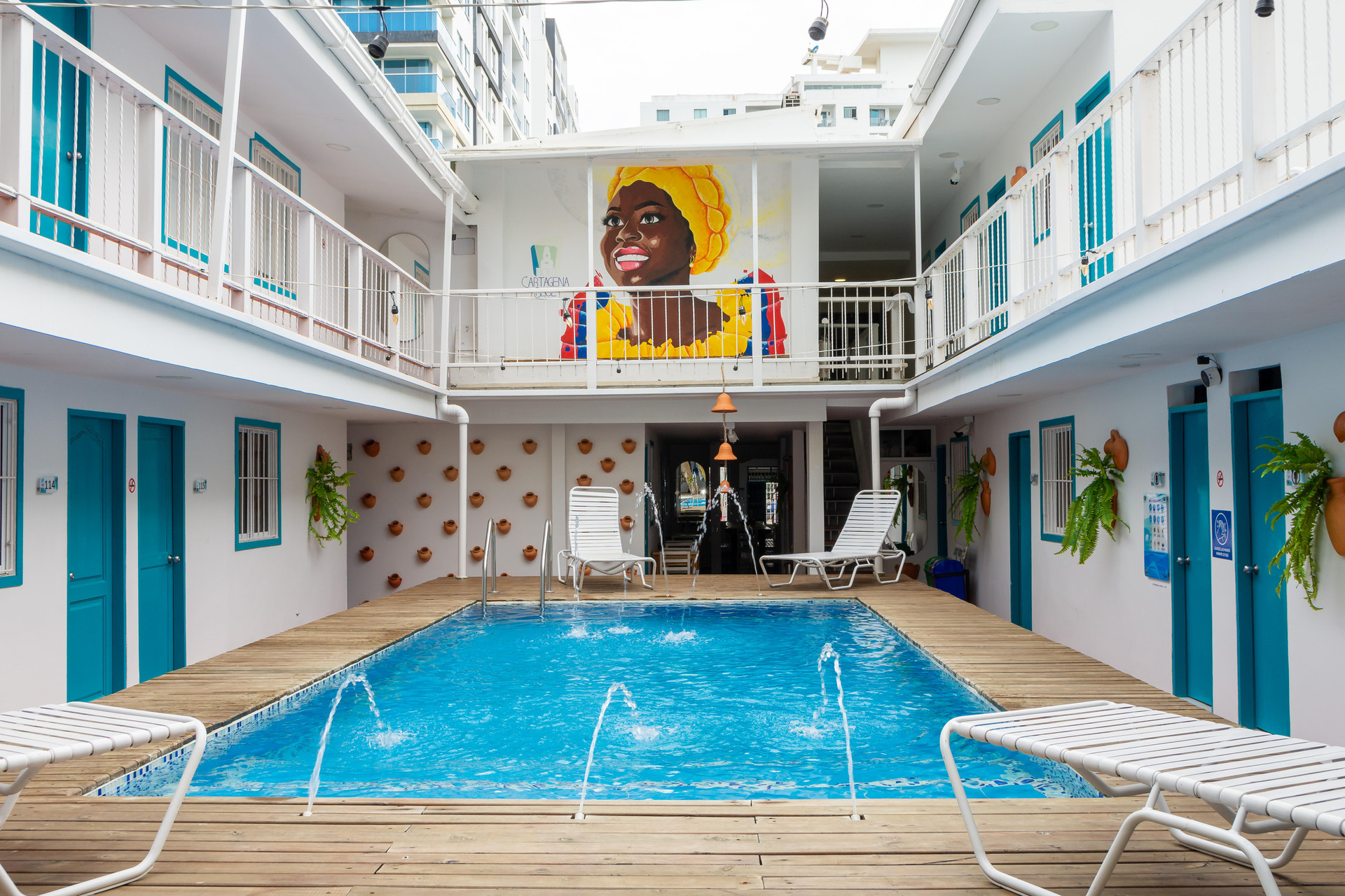 Vista Piscina Hotel Ayenda Cartagena Blue 1804