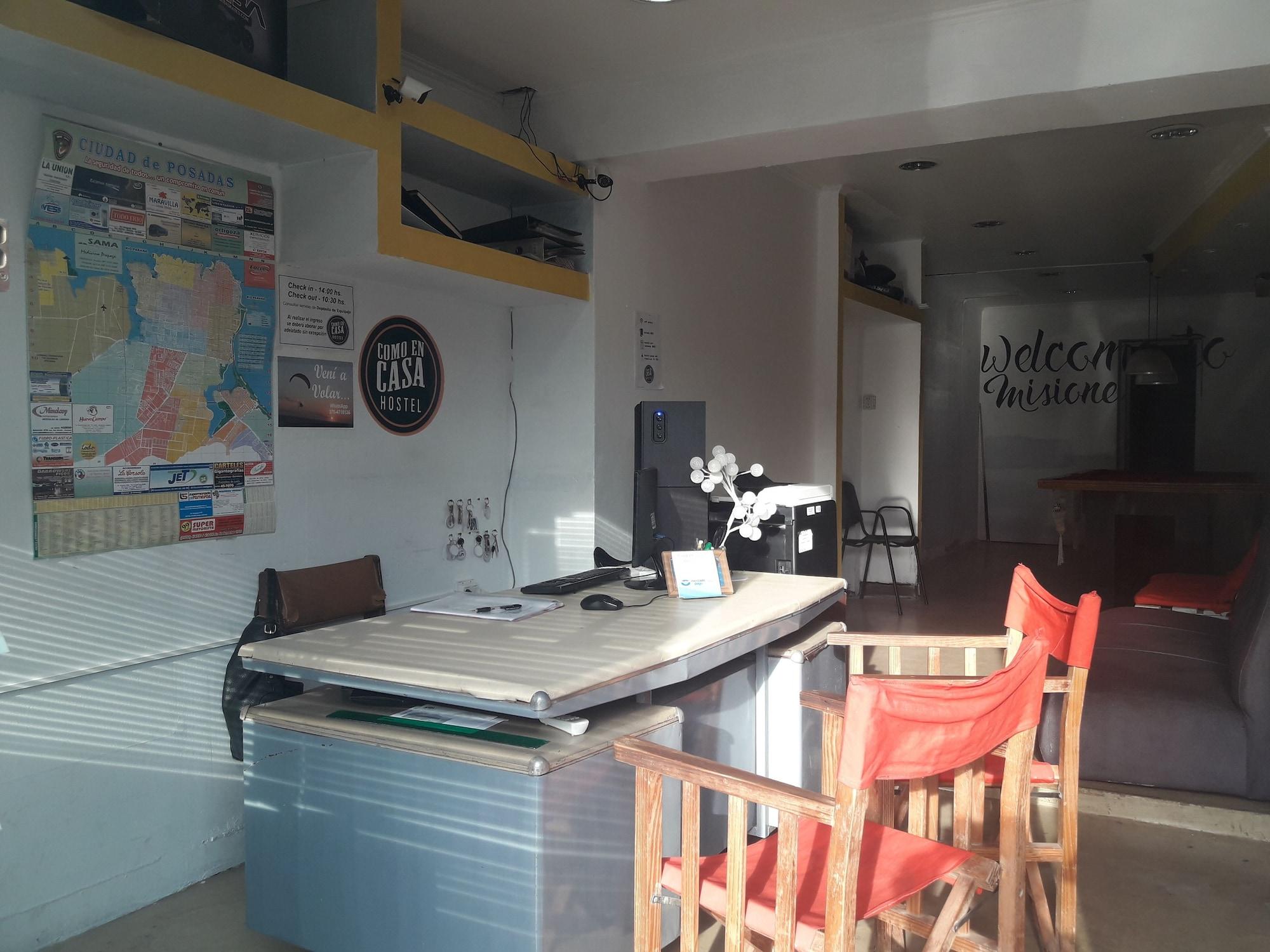 Vista Lobby Como en Casa Hostel
