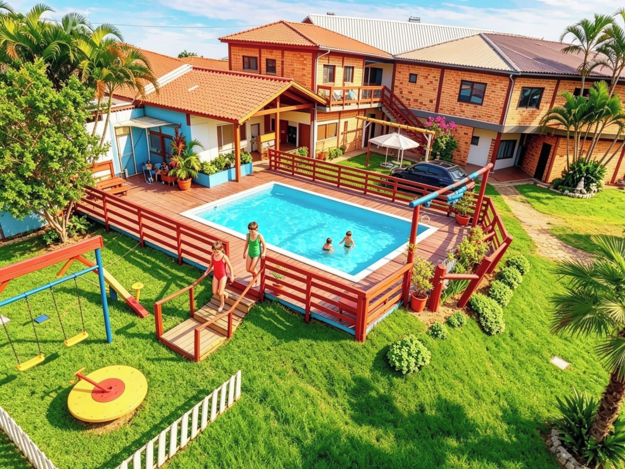 Vista Piscina Pousada Aurema
